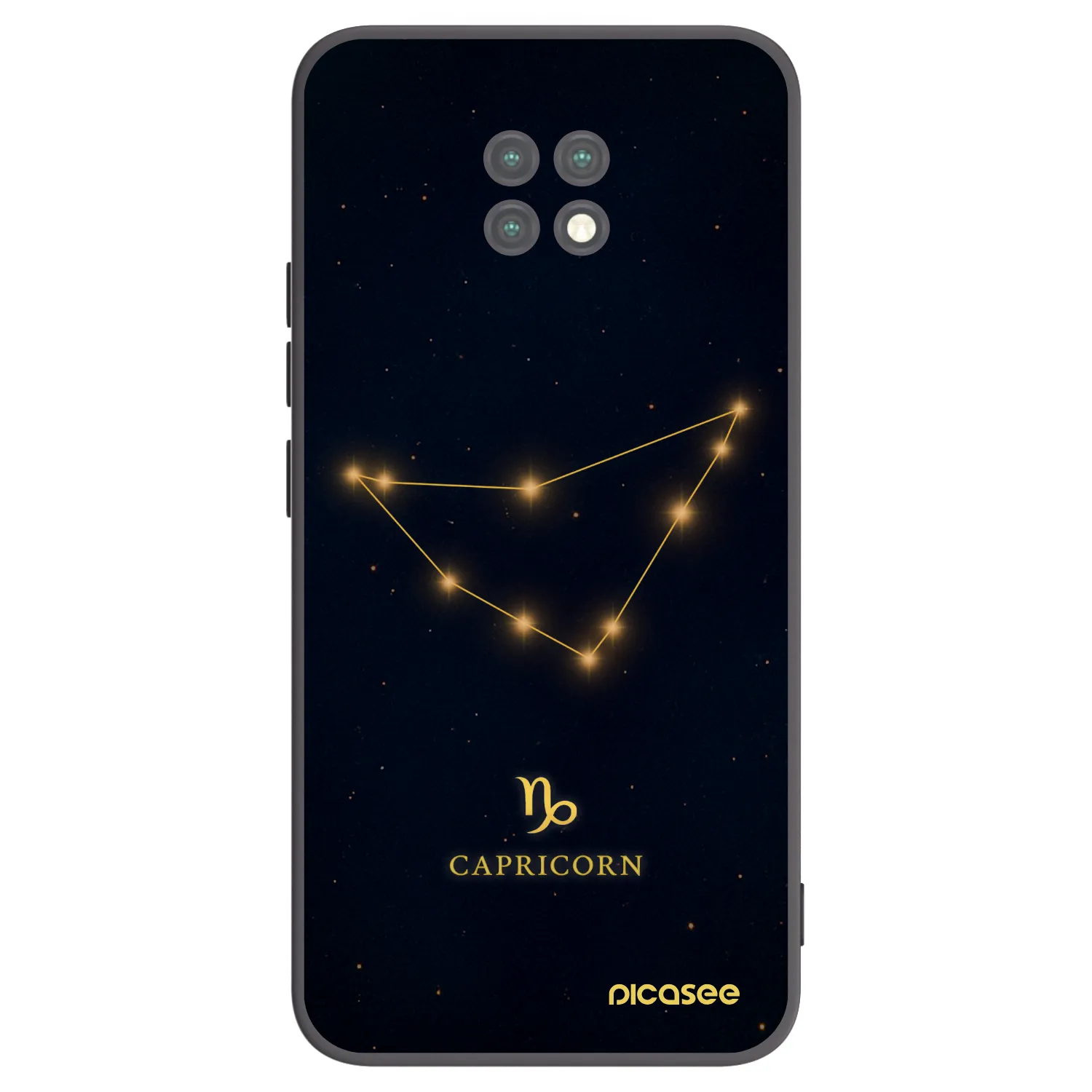 Picasee silikonowe czarne etui na Xiaomi Redmi Note 9T - CAPRICORN