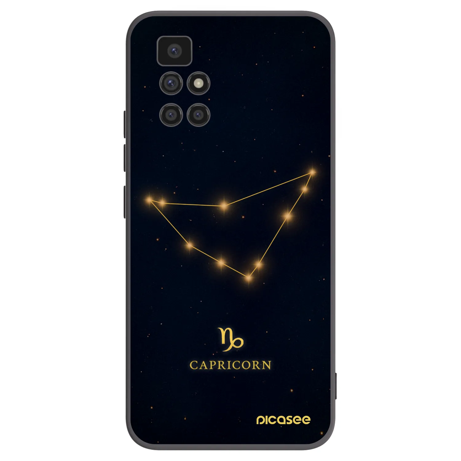 Picasee silikonowe czarne etui na Xiaomi Redmi 10 - CAPRICORN