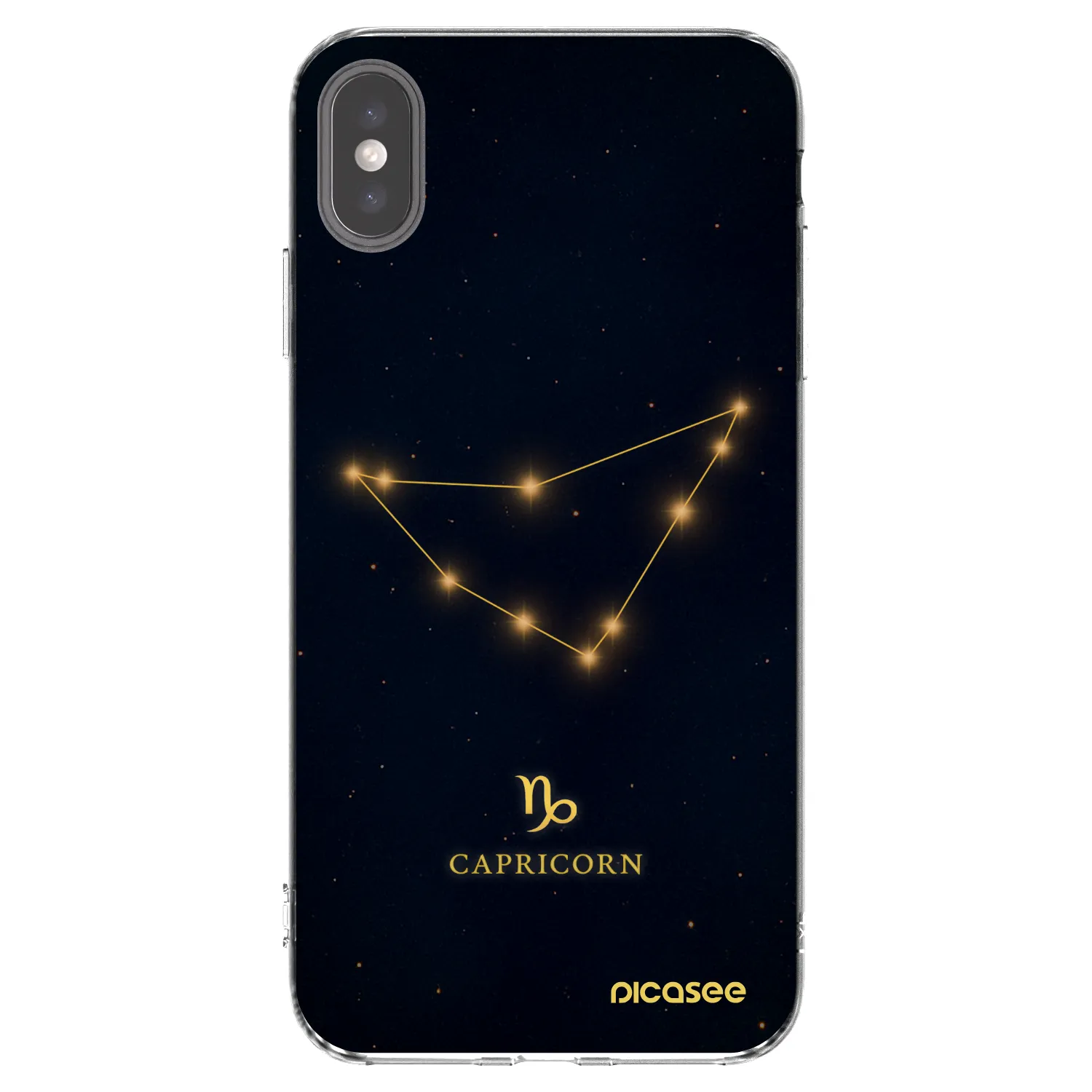 Picasee silikonowe przeźroczyste etui na Apple iPhone XS Max - CAPRICORN
