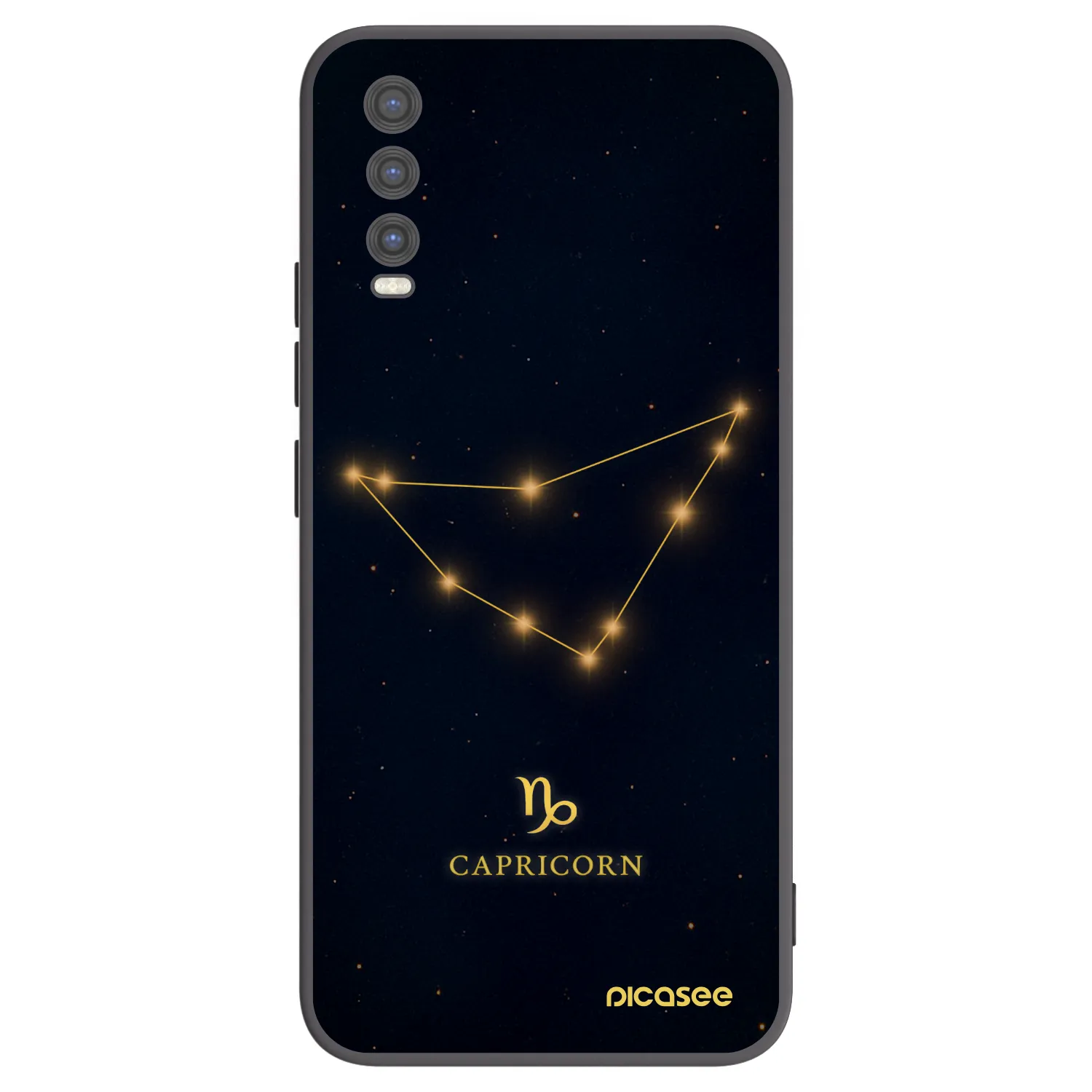 Picasee silikonowe czarne etui na Vivo Y20s - CAPRICORN