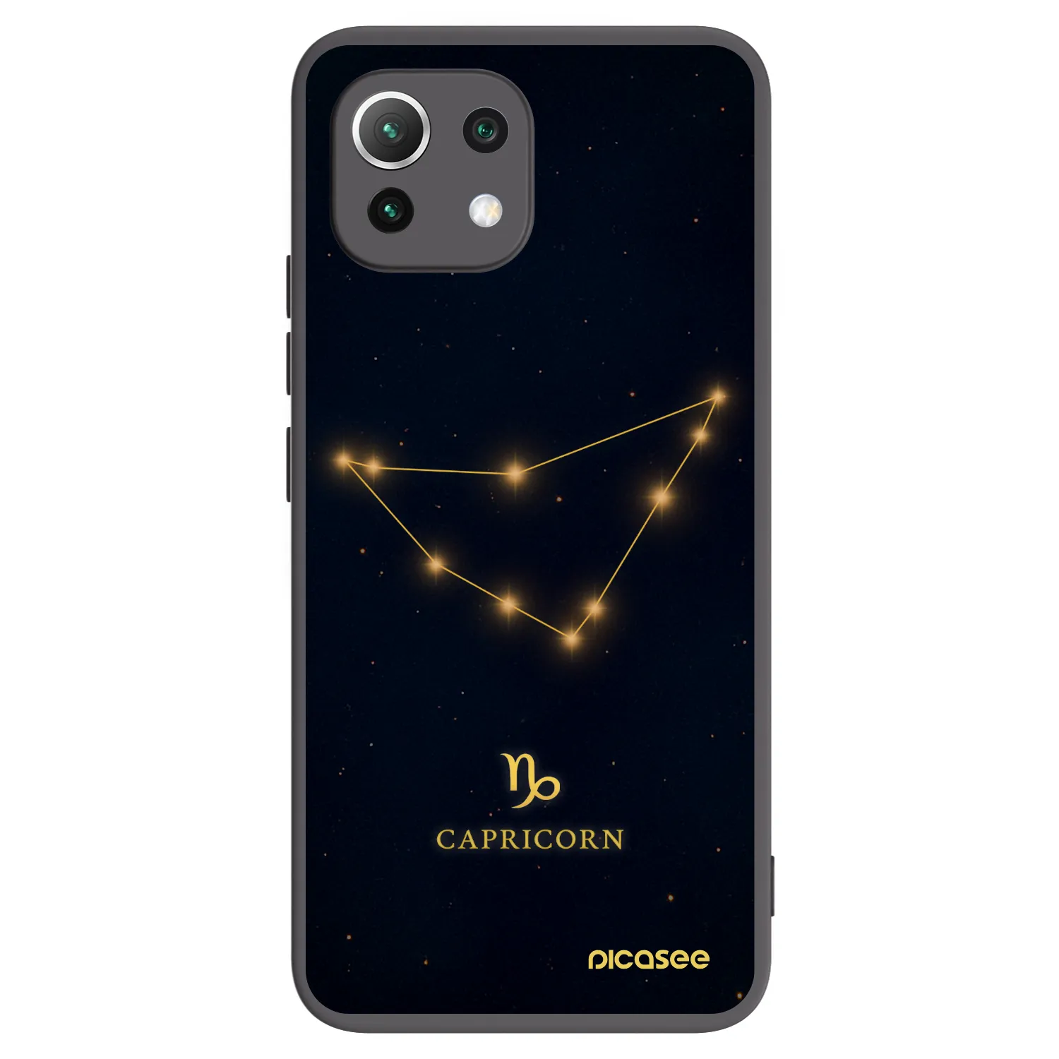 Picasee silikonowe czarne etui na Xiaomi 11 Lite 5G NE - CAPRICORN