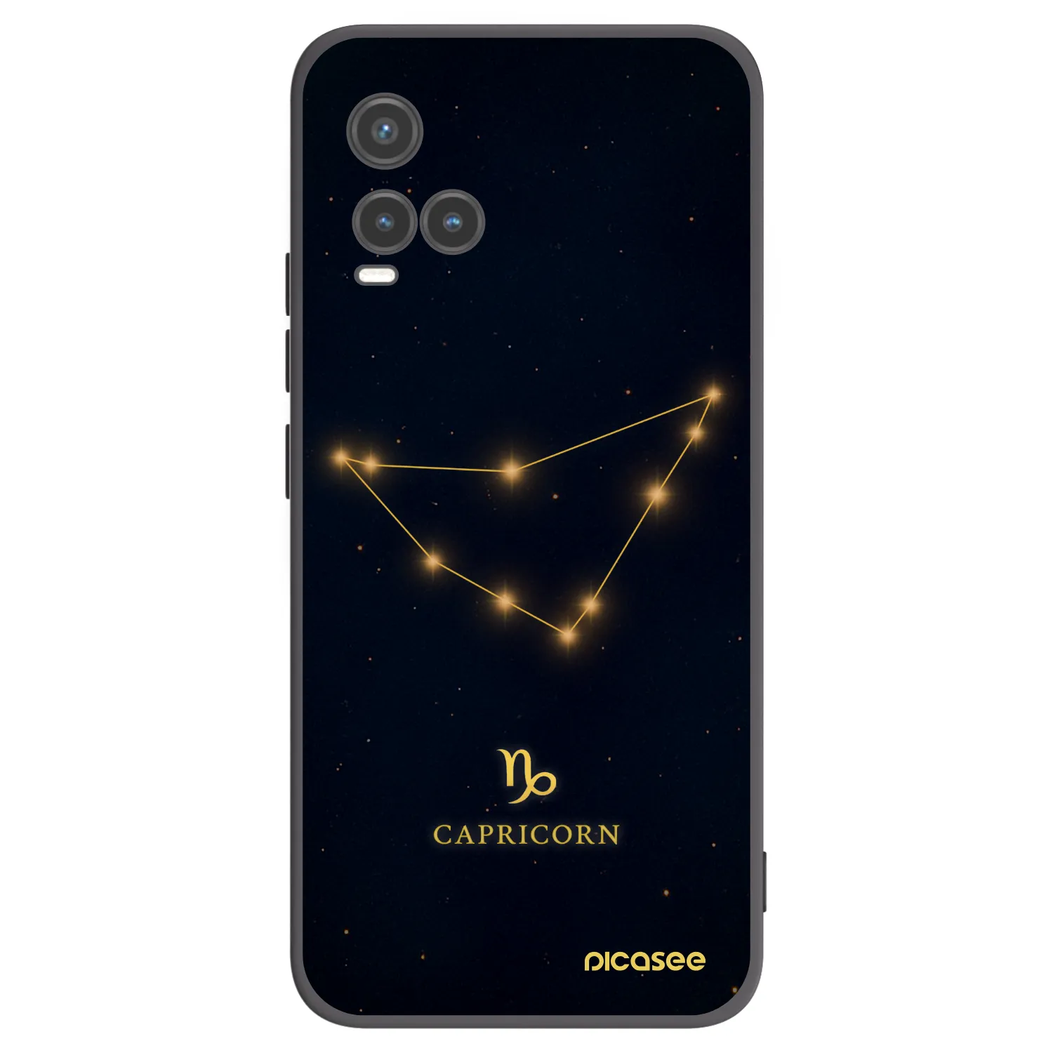 Picasee silikonowe czarne etui na Vivo Y33s - CAPRICORN