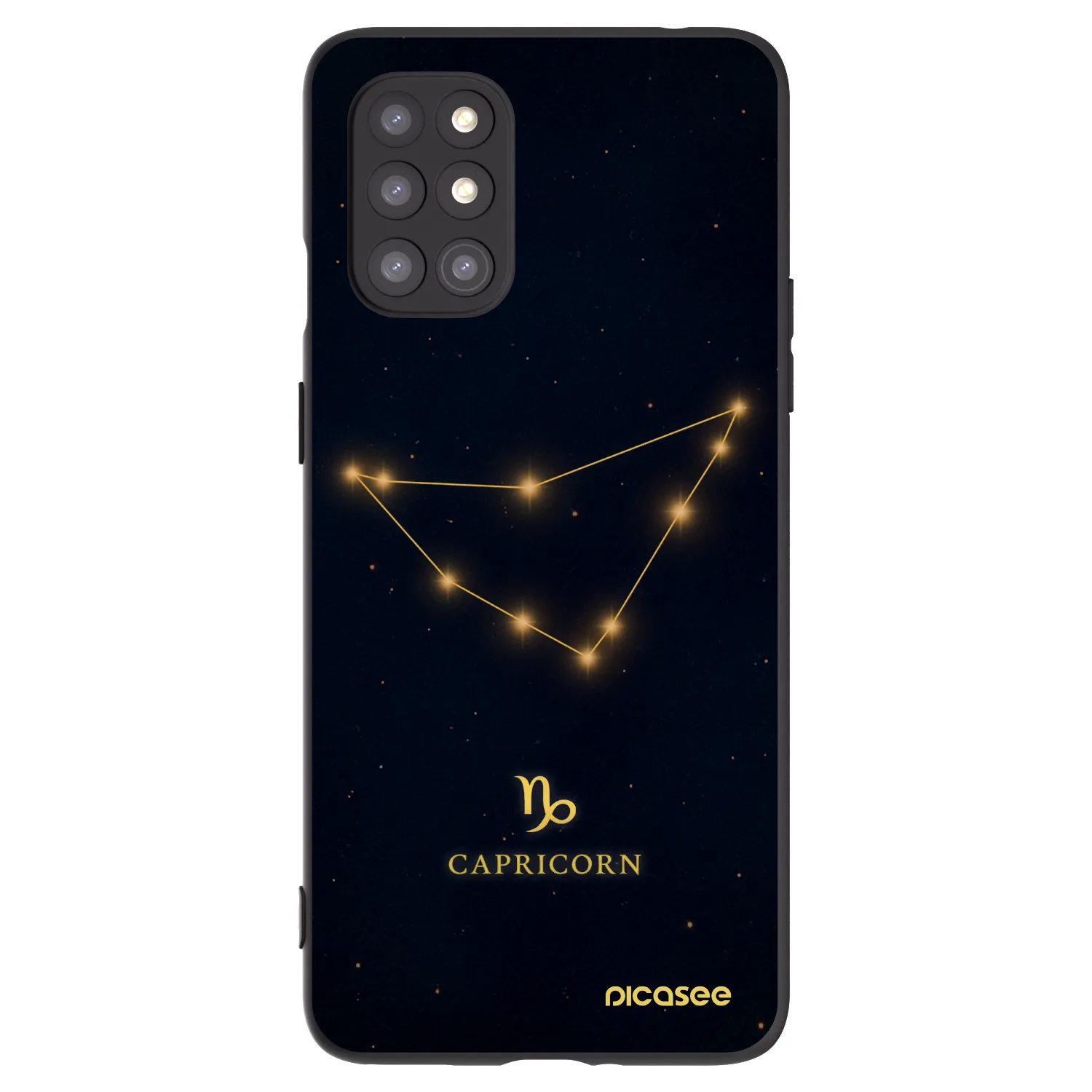Picasee silikonowe czarne etui na OnePlus 8T - CAPRICORN