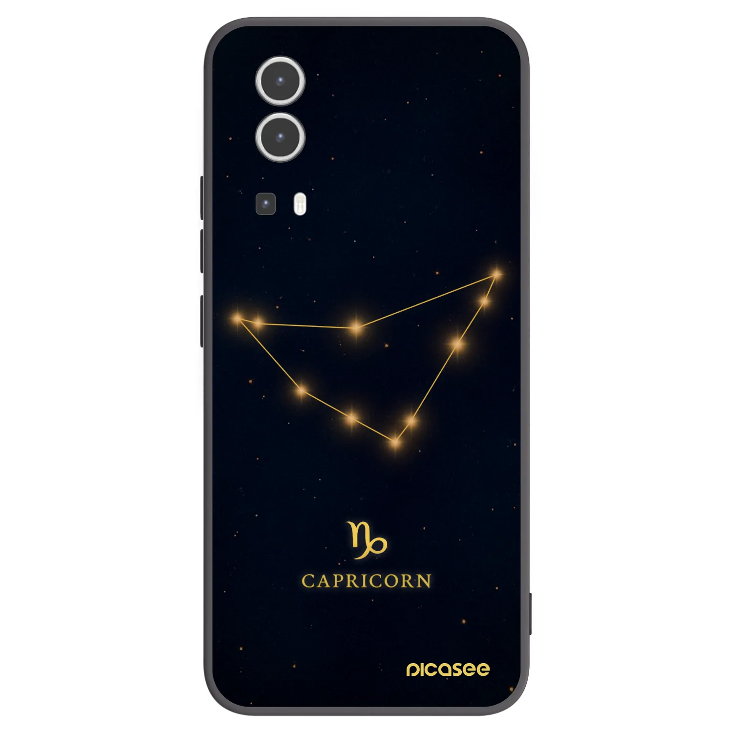 Picasee silikonowe czarne etui na Vivo Y72 5G - CAPRICORN