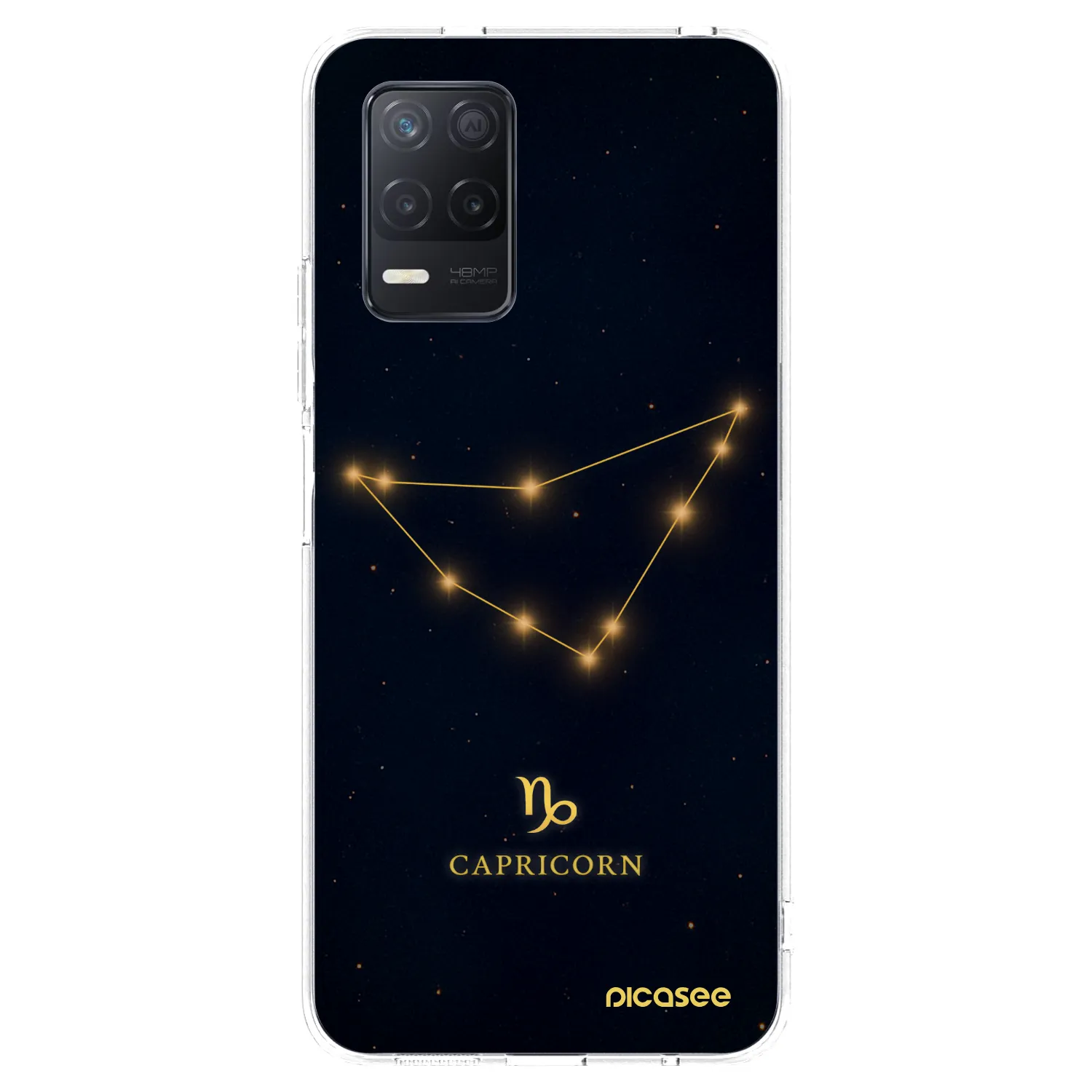 Picasee silikonowe przeźroczyste etui na Realme 8 5G - CAPRICORN