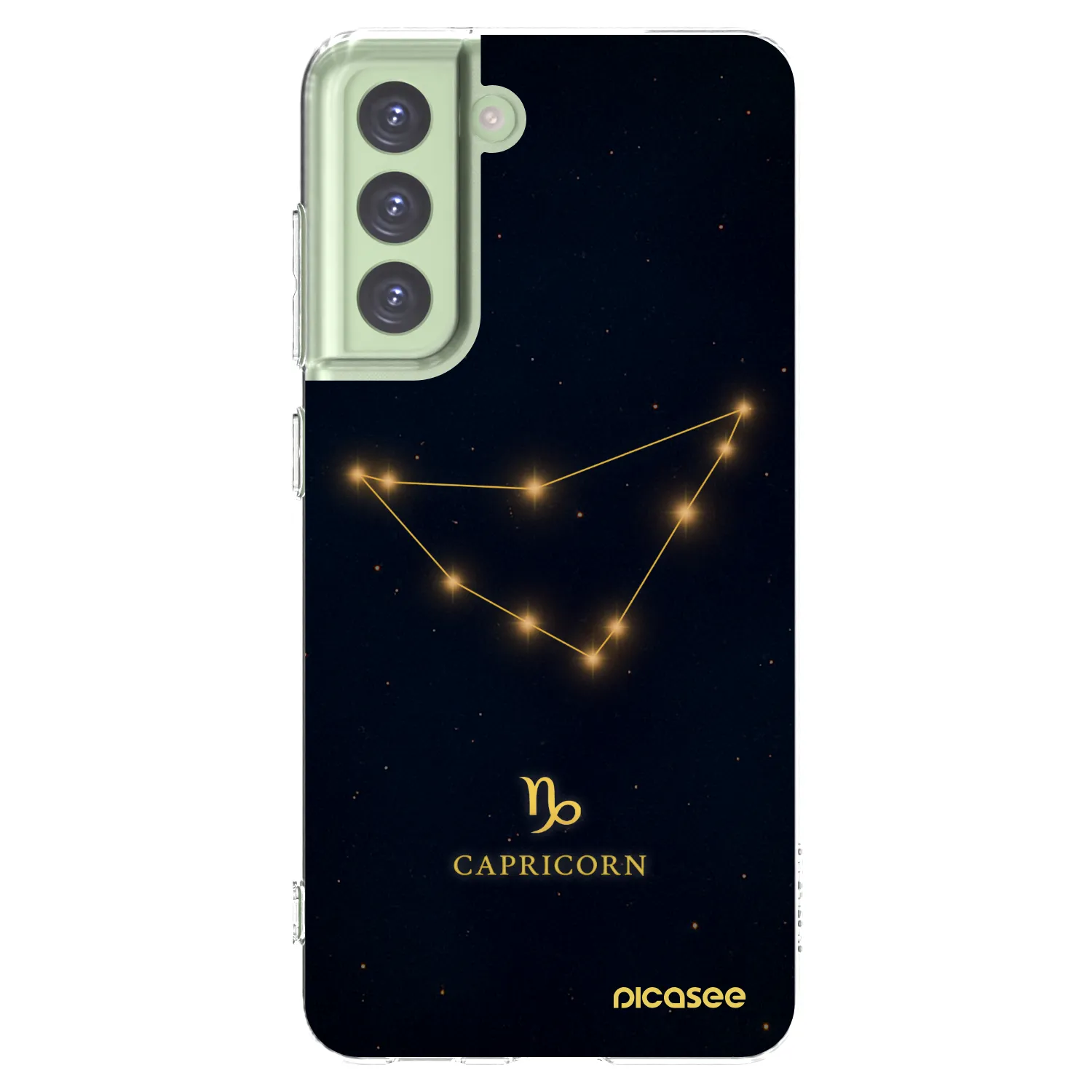 Picasee silikonowe przeźroczyste etui na Samsung Galaxy S21 FE 5G - CAPRICORN