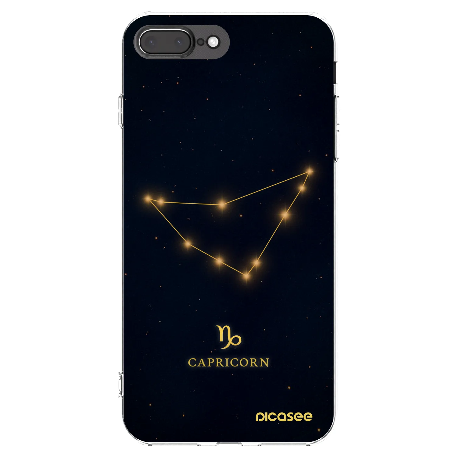 Picasee silikonowe przeźroczyste etui na Apple iPhone 7 Plus - CAPRICORN