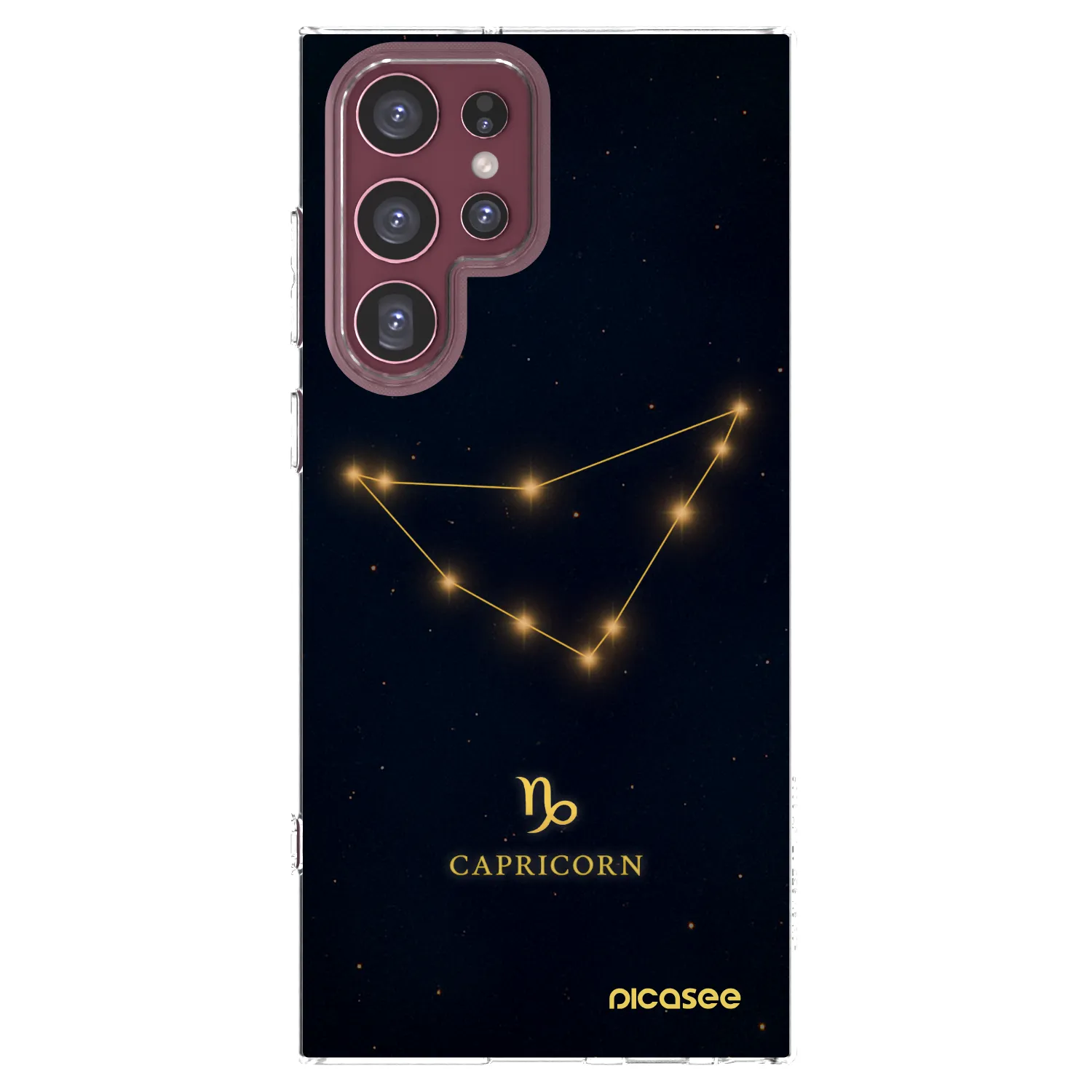Picasee silikonowe przeźroczyste etui na Samsung Galaxy S22 Ultra 5G - CAPRICORN