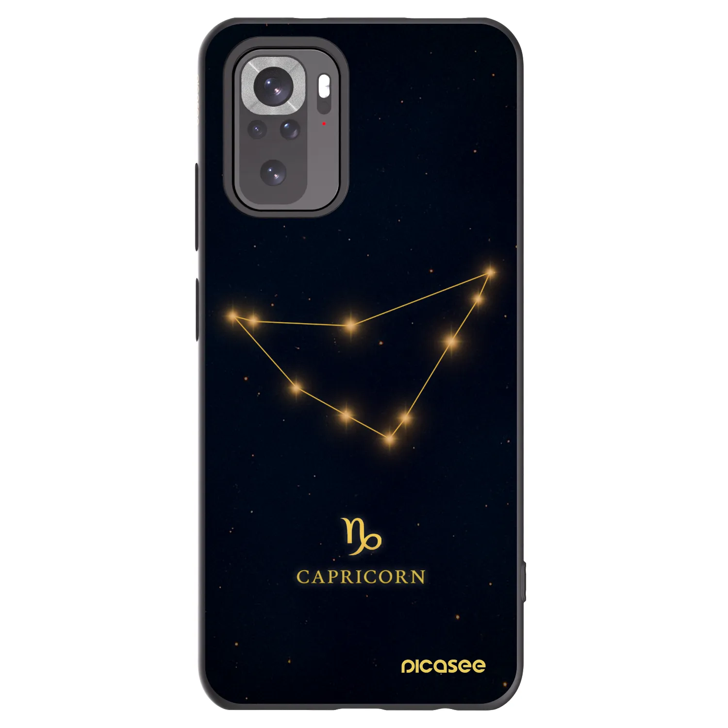 Picasee silikonowe czarne etui na Xiaomi Redmi Note 11S 4G - CAPRICORN