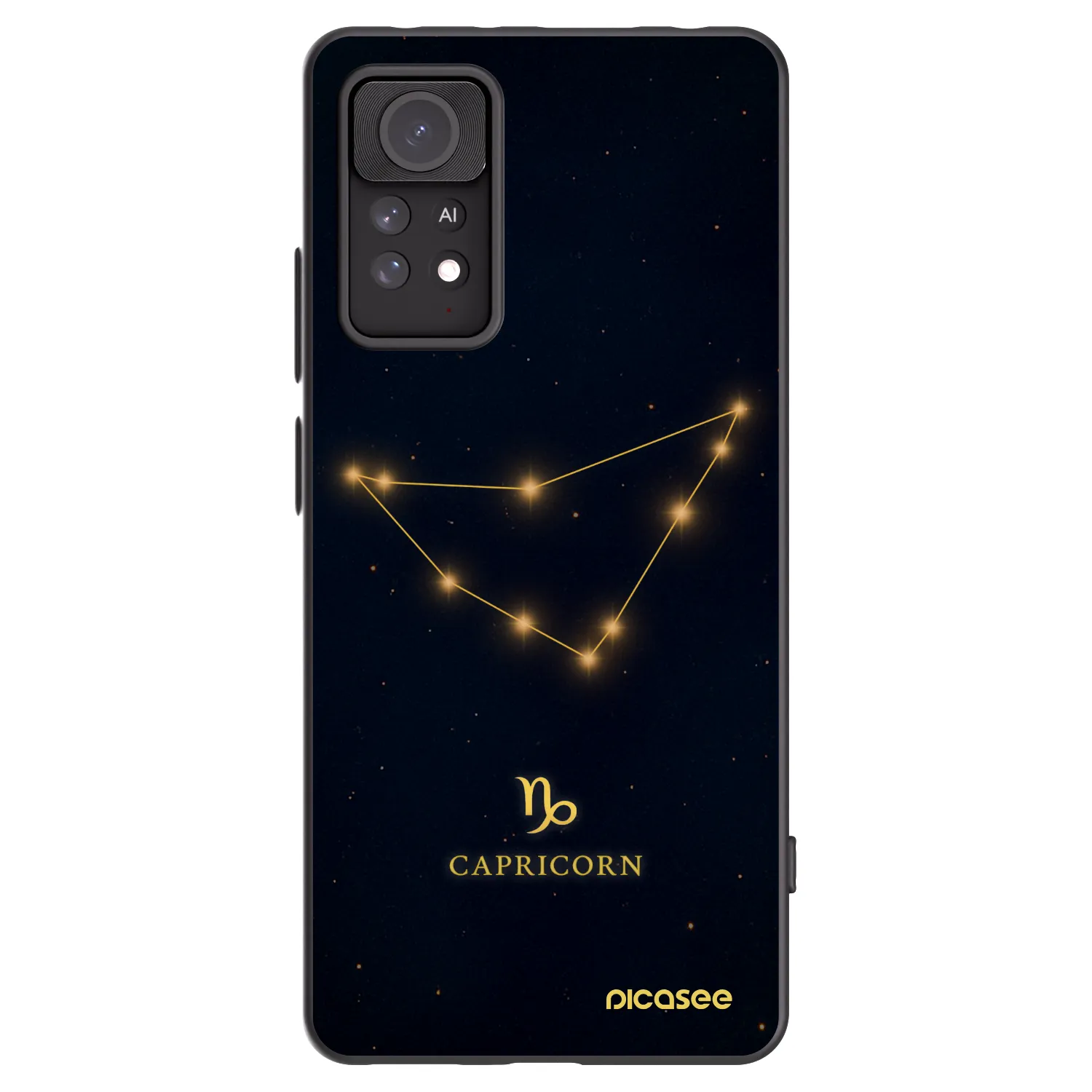 Picasee silikonowe czarne etui na Xiaomi Redmi Note 11 Pro 5G - CAPRICORN