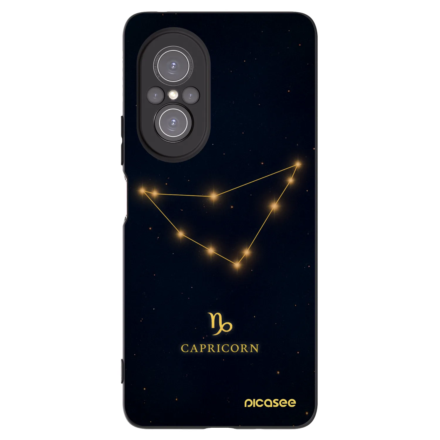 Picasee silikonowe czarne etui na Huawei Nova 9 SE - CAPRICORN