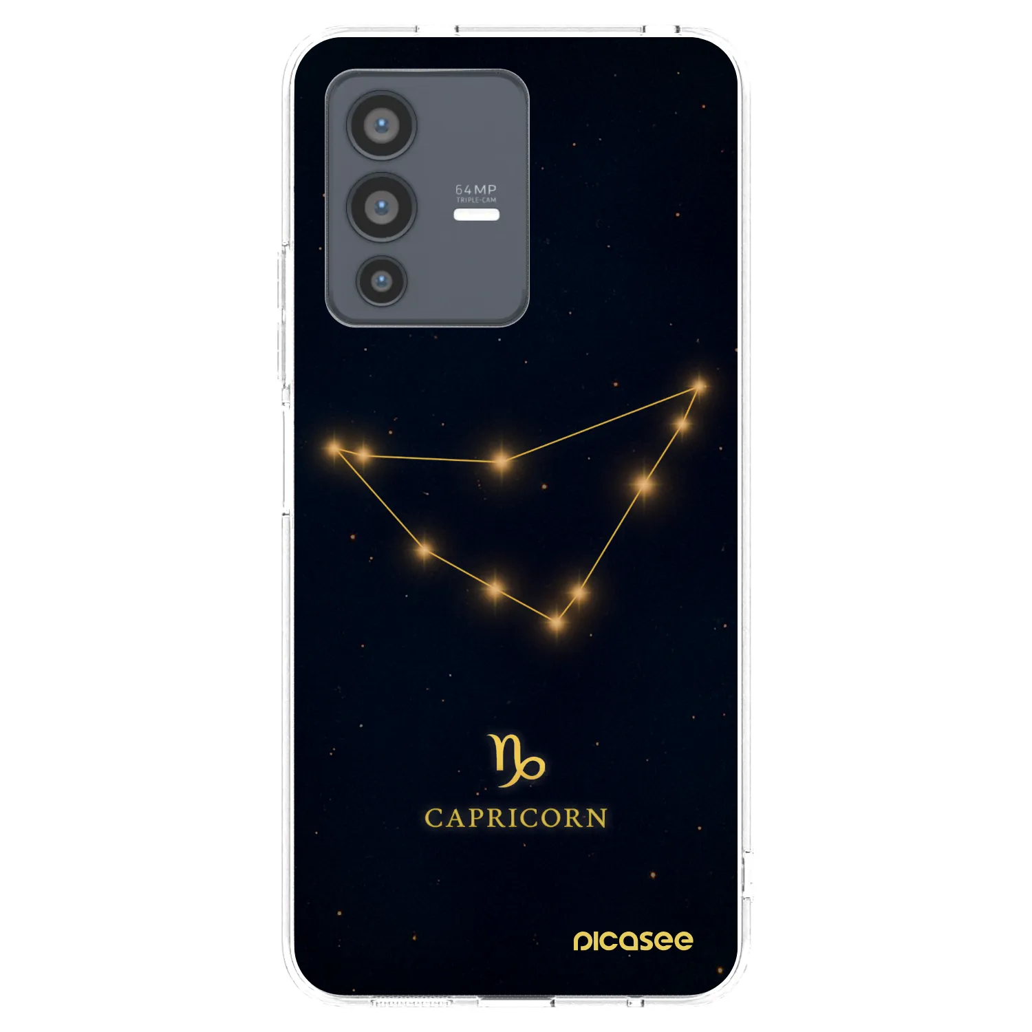 Picasee silikonowe przeźroczyste etui na Vivo V23 5G - CAPRICORN