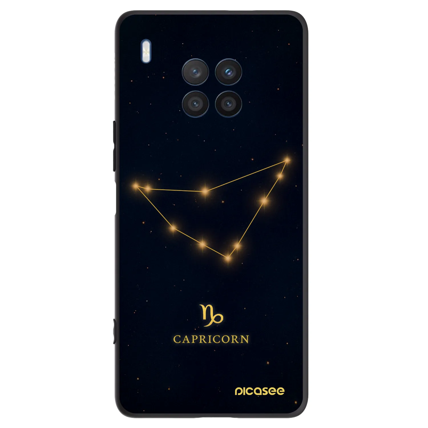 Picasee silikonowe czarne etui na Honor 50 Lite - CAPRICORN