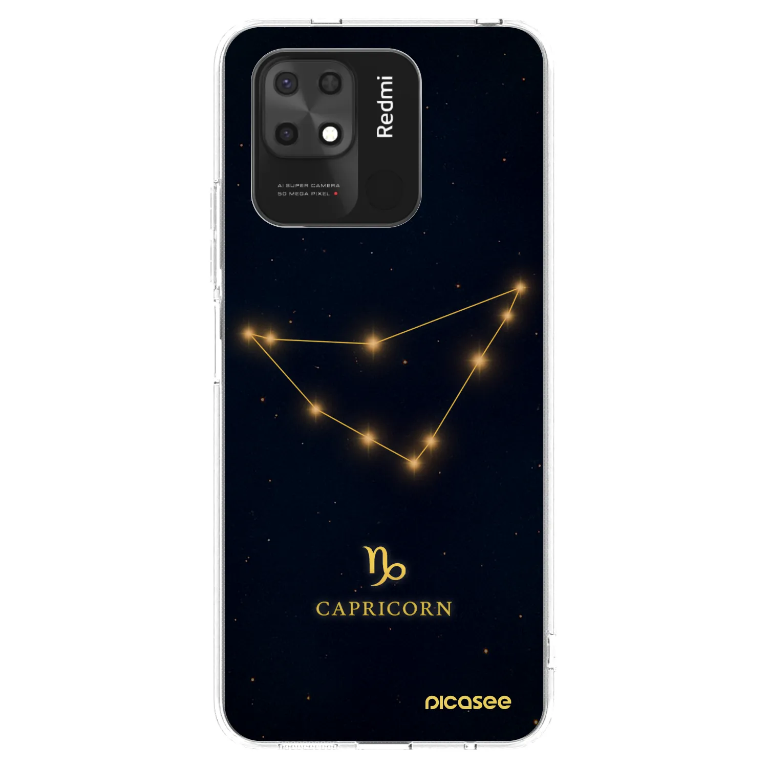 Picasee silikonowe przeźroczyste etui na Xiaomi Redmi 10C - CAPRICORN