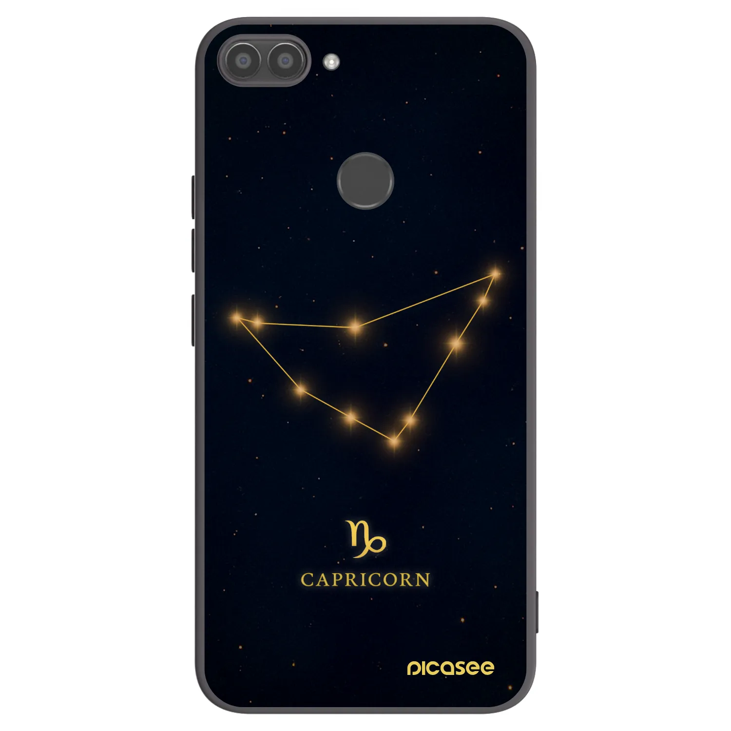 Picasee silikonowe czarne etui na Huawei P Smart - CAPRICORN