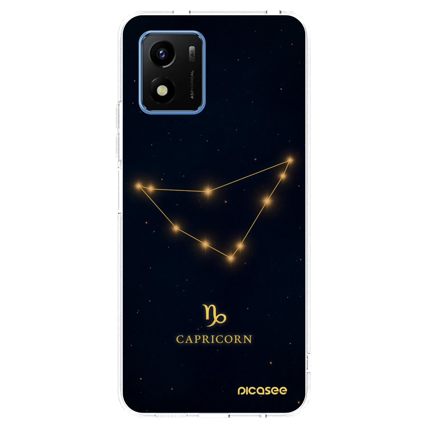 Picasee silikonowe przeźroczyste etui na Vivo Y01 - CAPRICORN