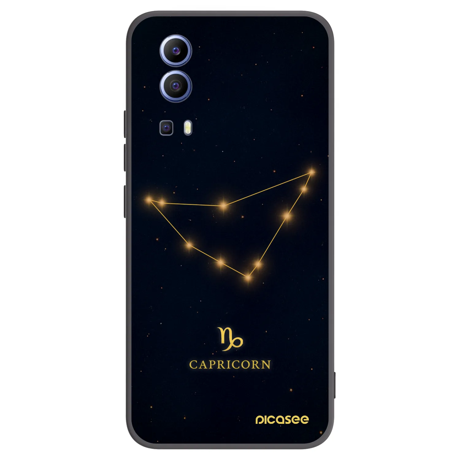 Picasee silikonowe czarne etui na Vivo Y52 5G - CAPRICORN