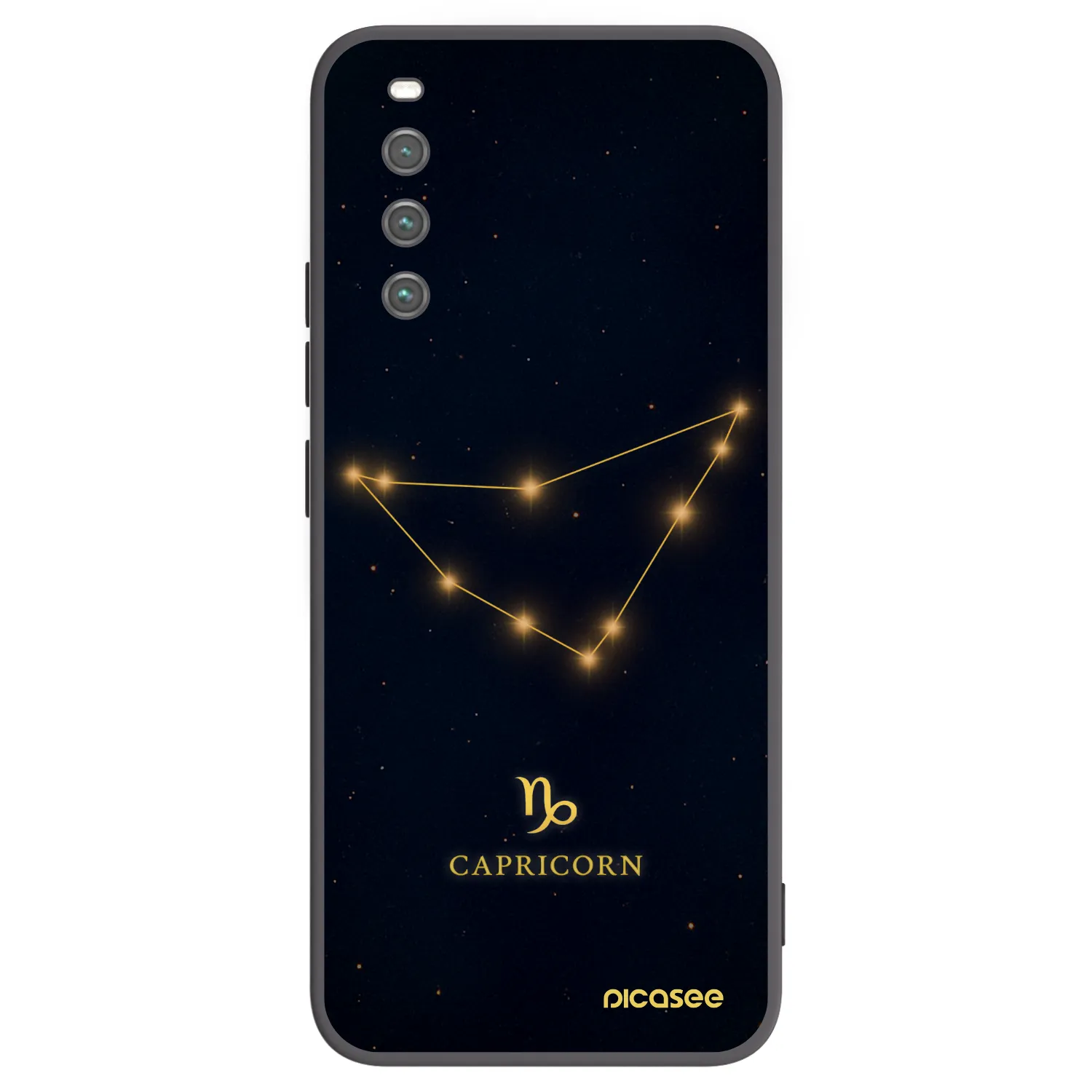Picasee silikonowe czarne etui na Sony Xperia 10 IV 5G - CAPRICORN