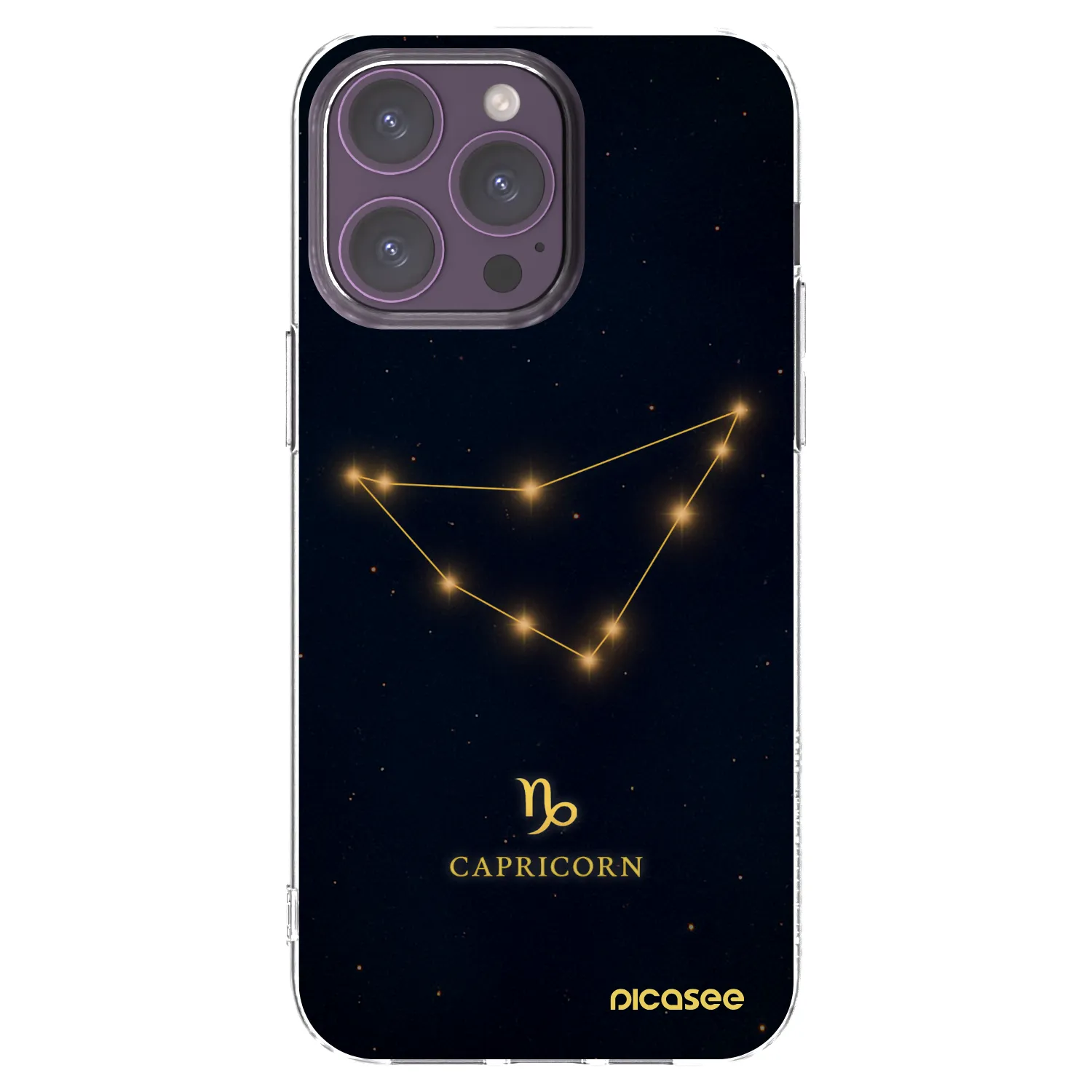 Picasee silikonowe przeźroczyste etui na Apple iPhone 14 Pro Max - CAPRICORN