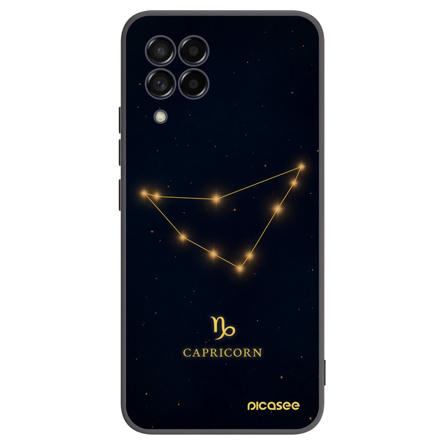 Picasee silikonowe czarne etui na Samsung Galaxy M53 5G - CAPRICORN