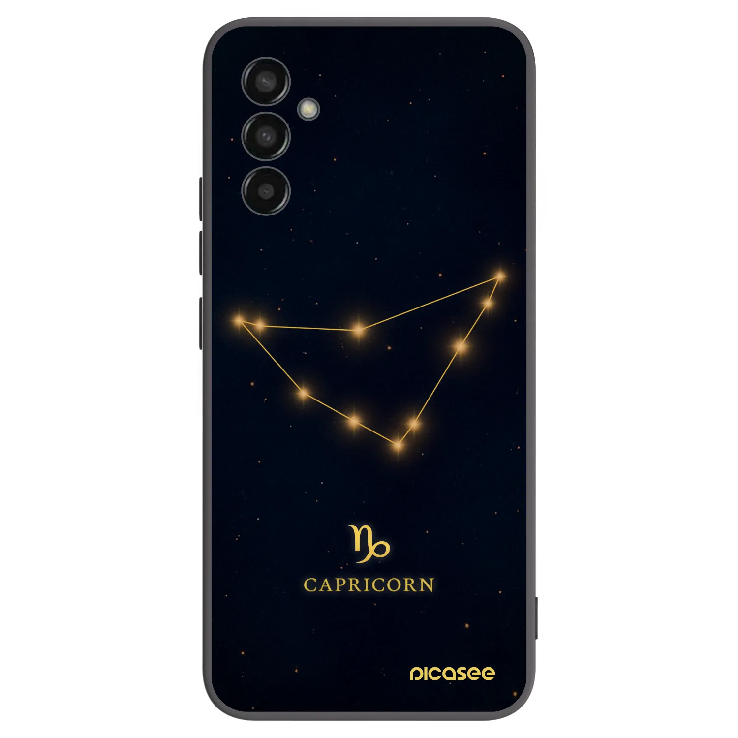 Picasee silikonowe czarne etui na Samsung Galaxy M13 M135F - CAPRICORN