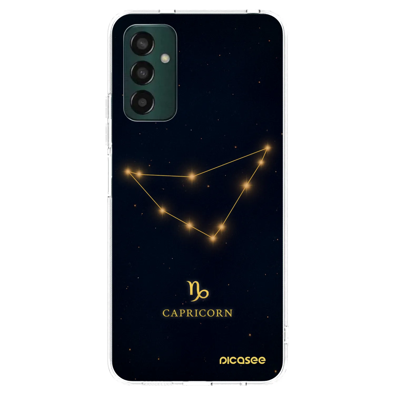 Picasee silikonowe przeźroczyste etui na Samsung Galaxy M13 M135F - CAPRICORN