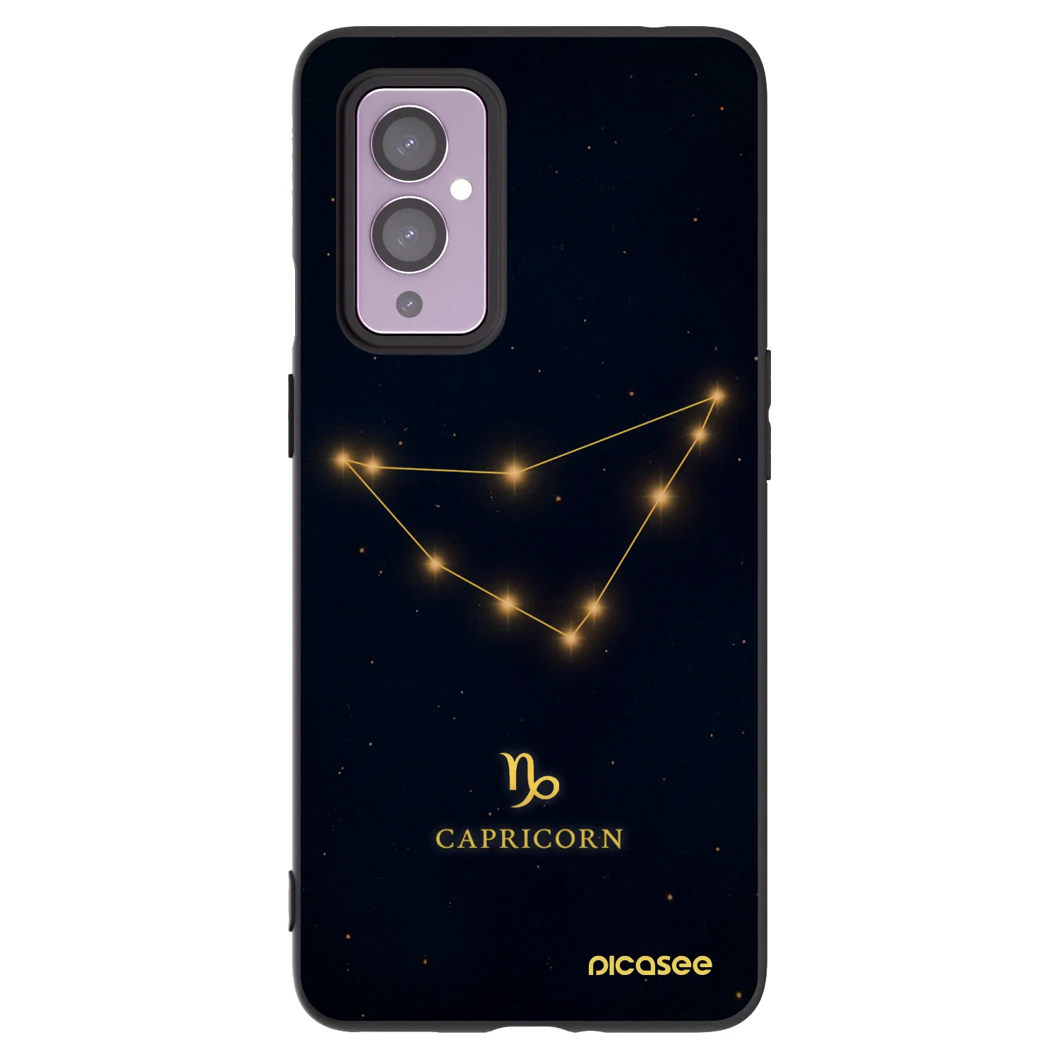 Picasee silikonowe czarne etui na OnePlus 9 - CAPRICORN