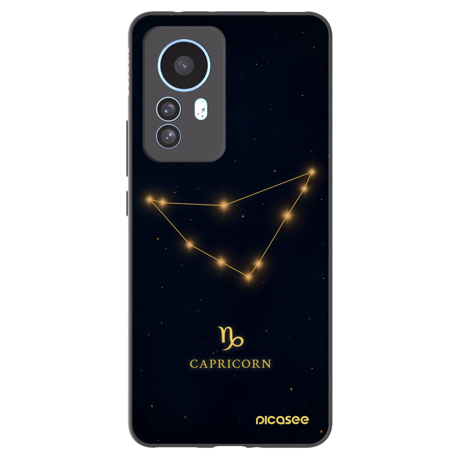 Picasee silikonowe czarne etui na Xiaomi 12T Pro - CAPRICORN