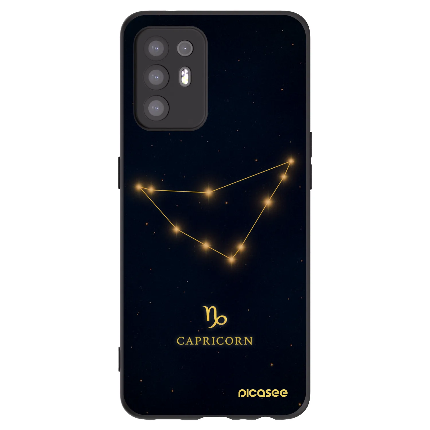 Picasee silikonowe czarne etui na OPPO A94 5G - CAPRICORN