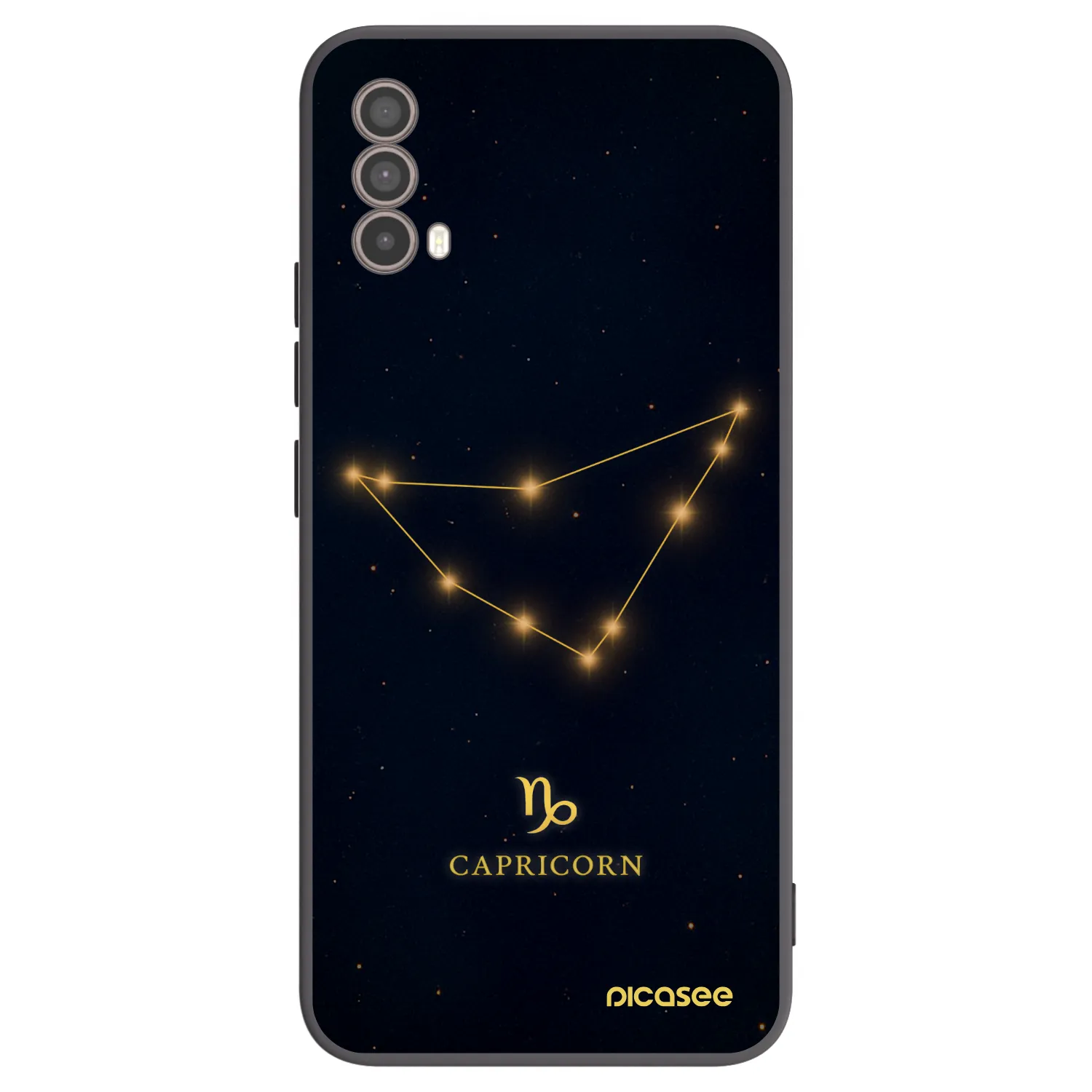 Picasee silikonowe czarne etui na Motorola Moto E40 - CAPRICORN