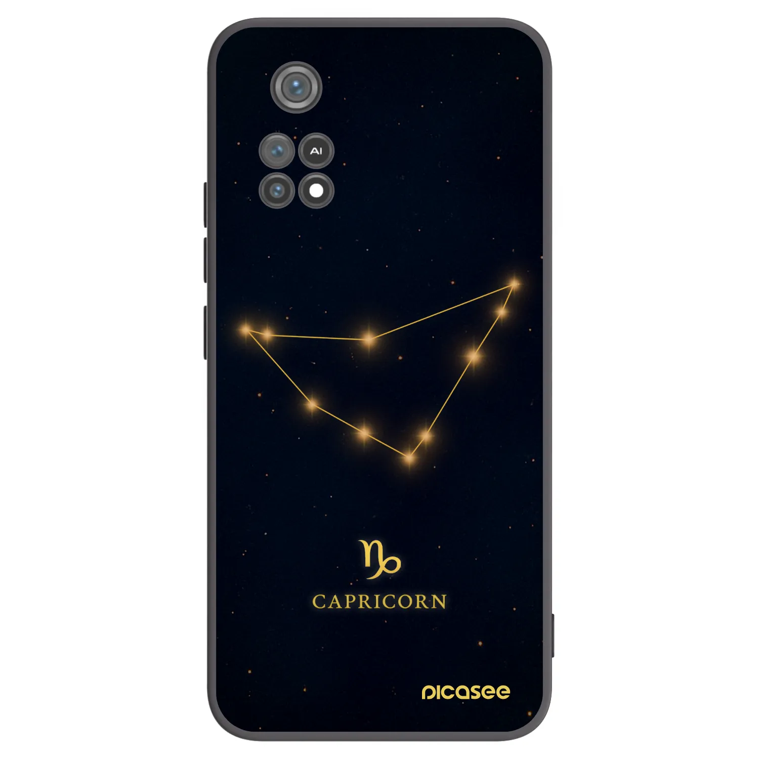 Picasee silikonowe czarne etui na Xiaomi Poco M4 Pro - CAPRICORN