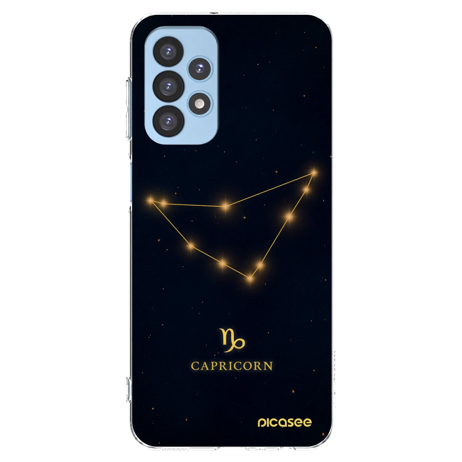 Picasee silikonowe przeźroczyste etui na Samsung Galaxy A23 A235F 4G - CAPRICORN