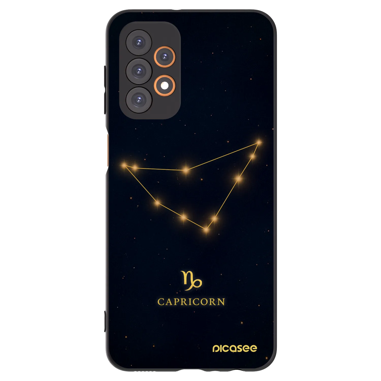 Picasee silikonowe czarne etui na Samsung Galaxy A23 A236B 5G - CAPRICORN