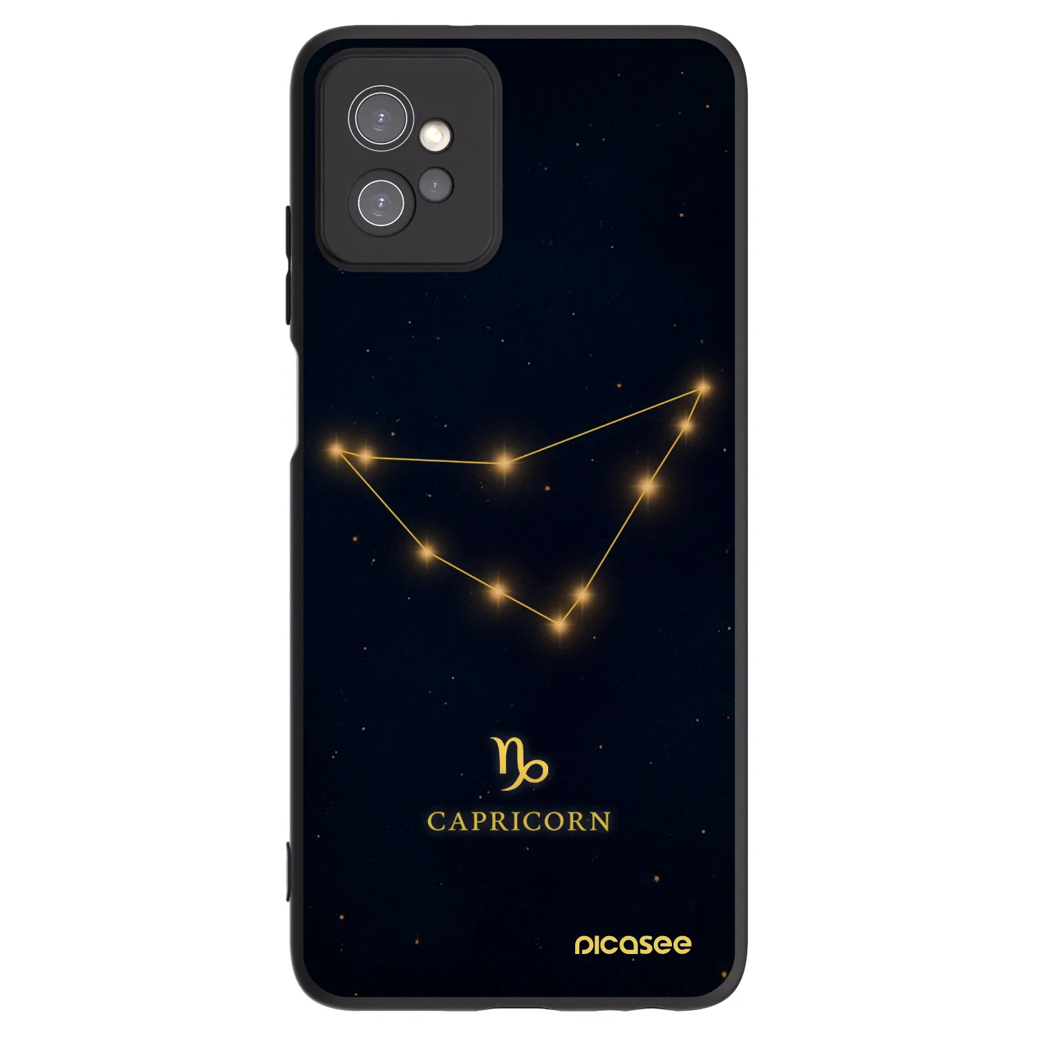 Picasee silikonowe czarne etui na Motorola Moto G32 - CAPRICORN