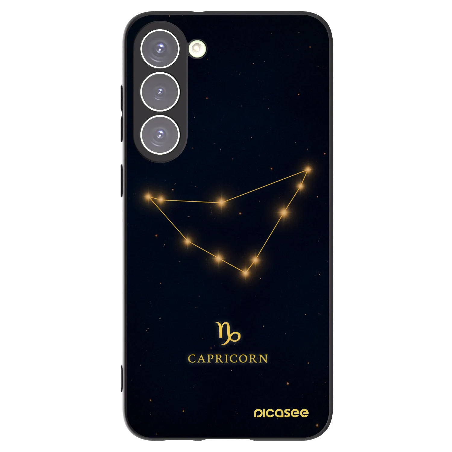 Picasee silikonowe czarne etui na Samsung Galaxy S23+ 5G - CAPRICORN