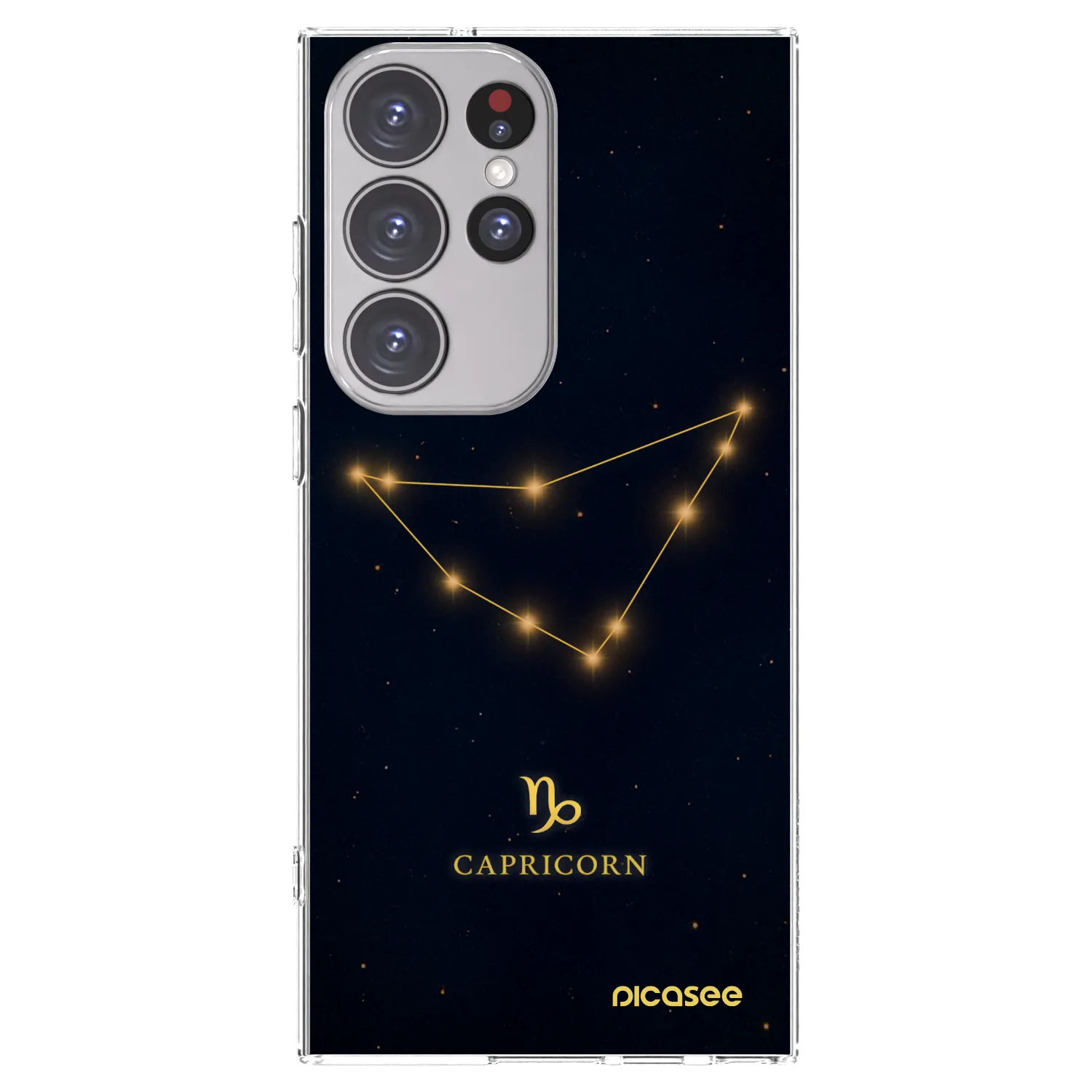 Picasee silikonowe przeźroczyste etui na Samsung Galaxy S23 Ultra 5G - CAPRICORN