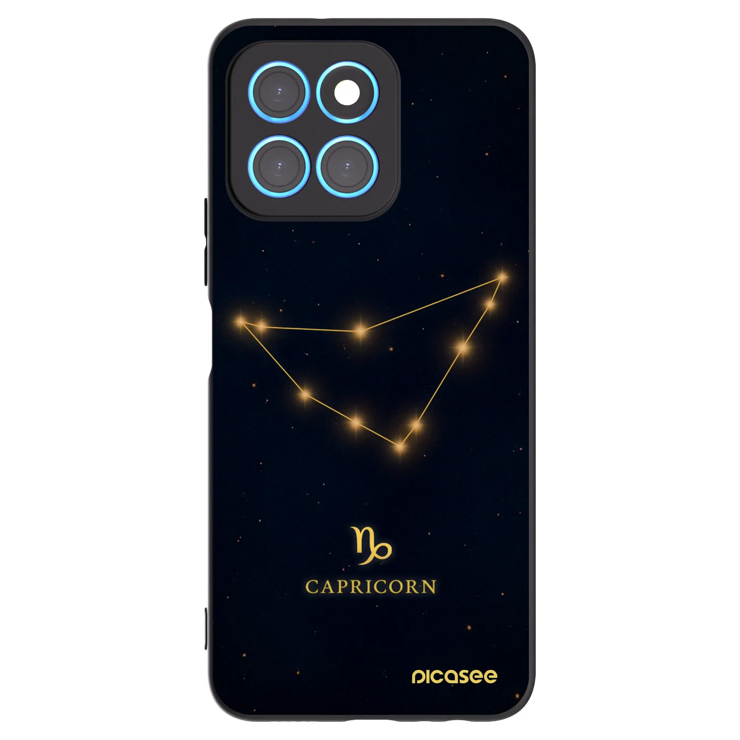Picasee silikonowe czarne etui na Honor X6 - CAPRICORN