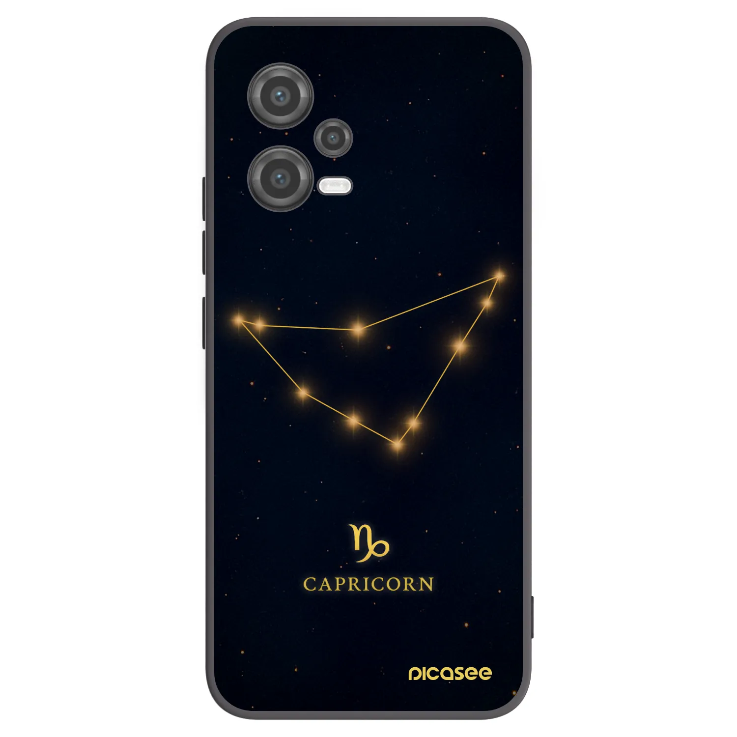 Picasee silikonowe czarne etui na Xiaomi Poco X5 - CAPRICORN