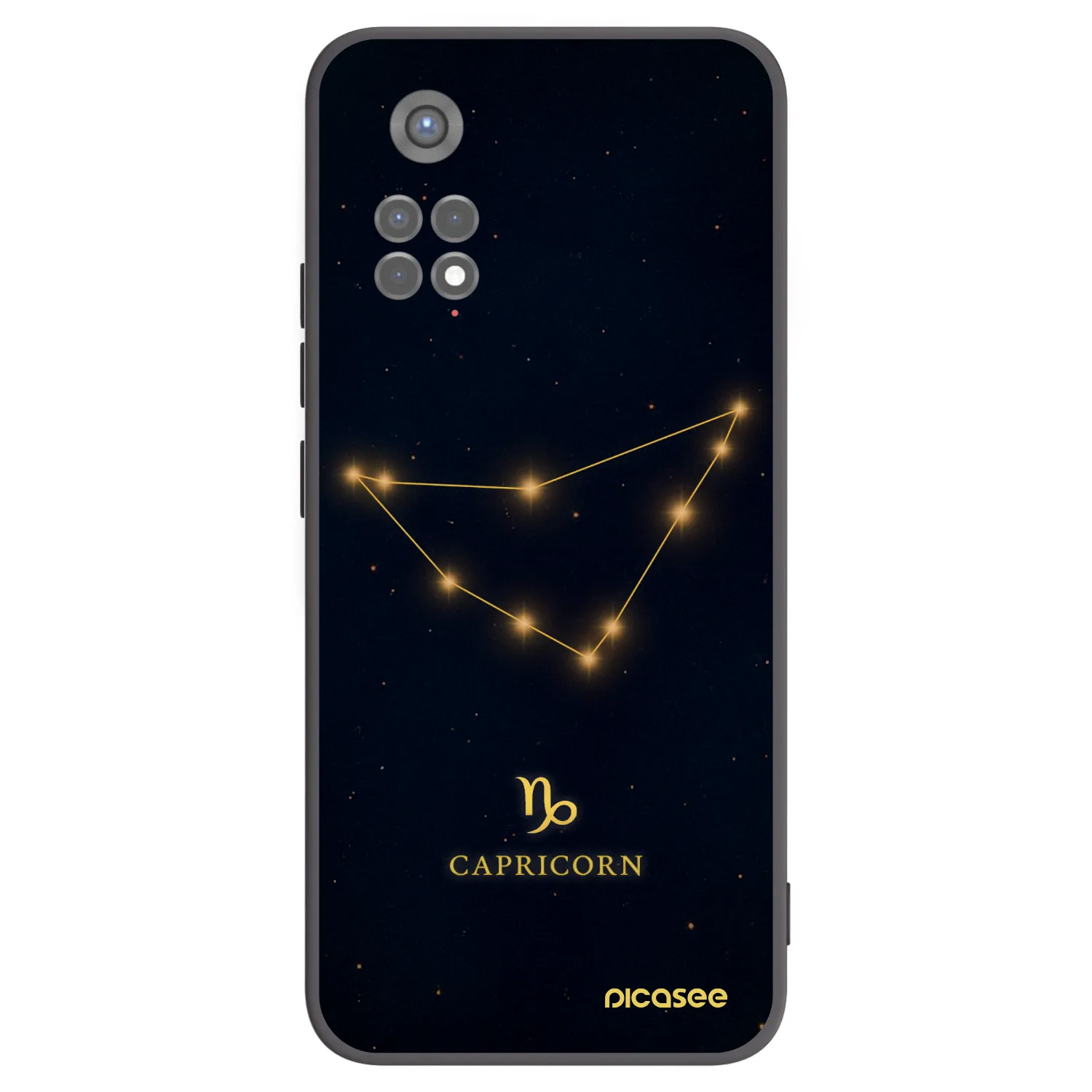 Picasee silikonowe czarne etui na Xiaomi Redmi Note 11S 5G - CAPRICORN