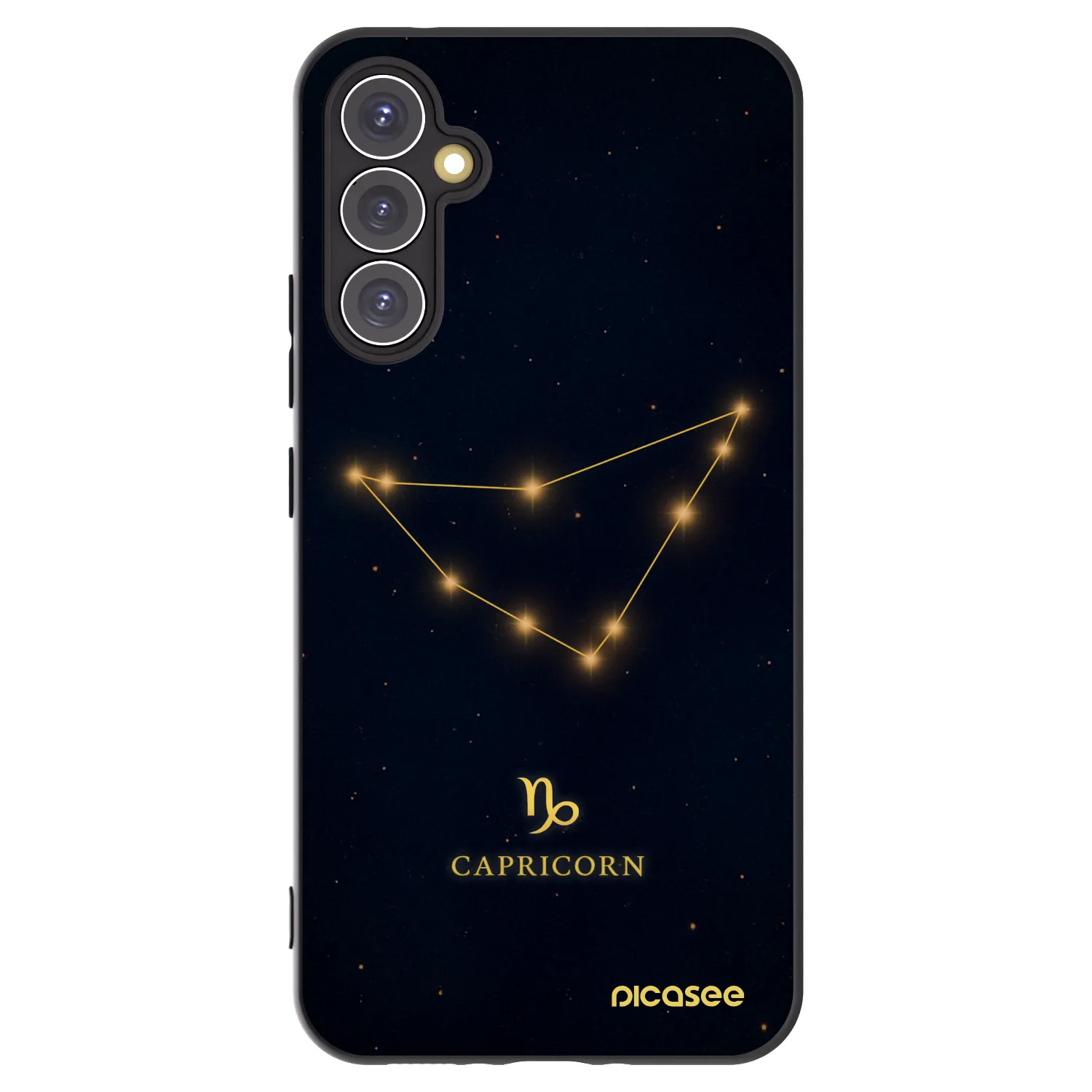 Picasee silikonowe czarne etui na Samsung Galaxy A34 5G A346B - CAPRICORN