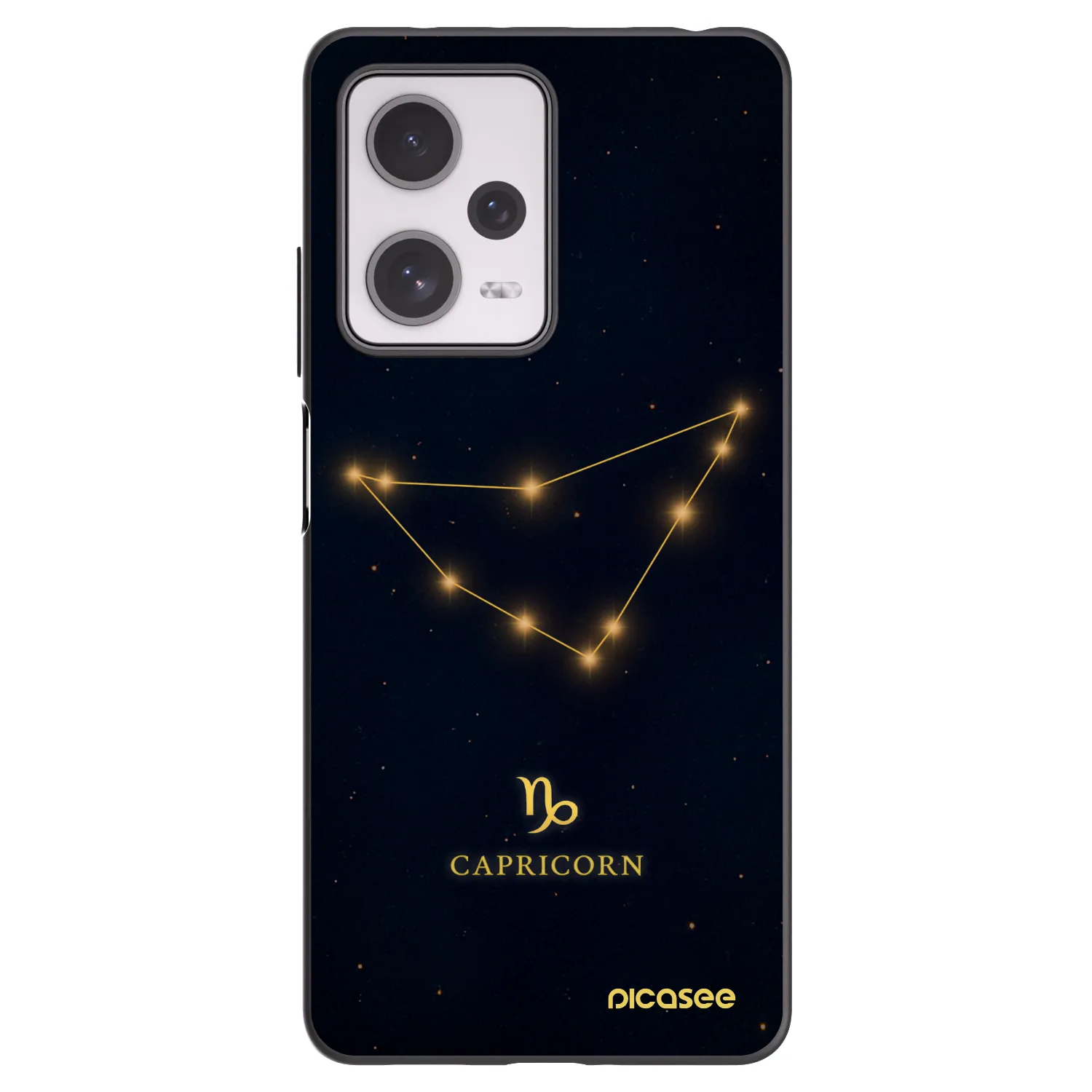Picasee silikonowe czarne etui na Xiaomi Redmi Note 12 Pro+ 5G - CAPRICORN