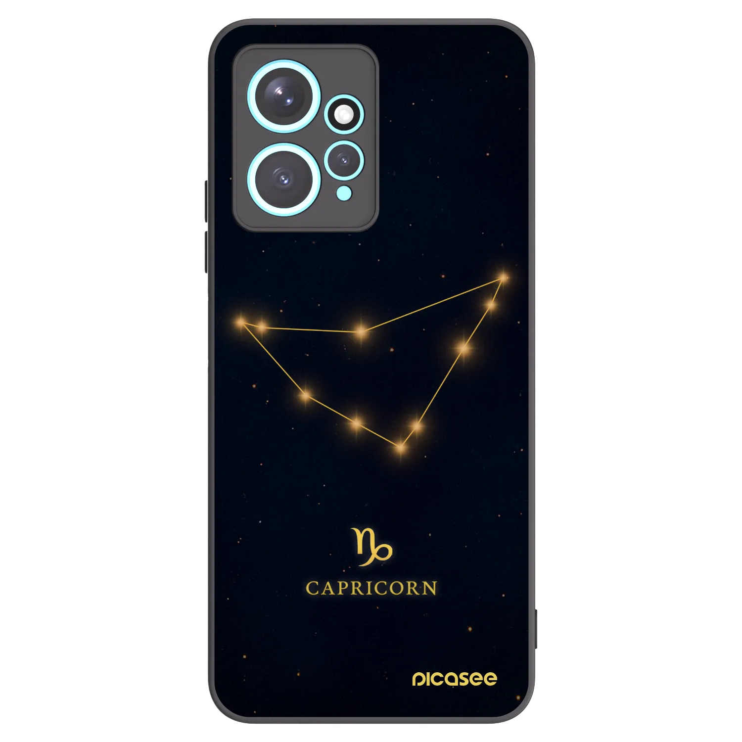 Picasee silikonowe czarne etui na Xiaomi Redmi Note 12 4G - CAPRICORN