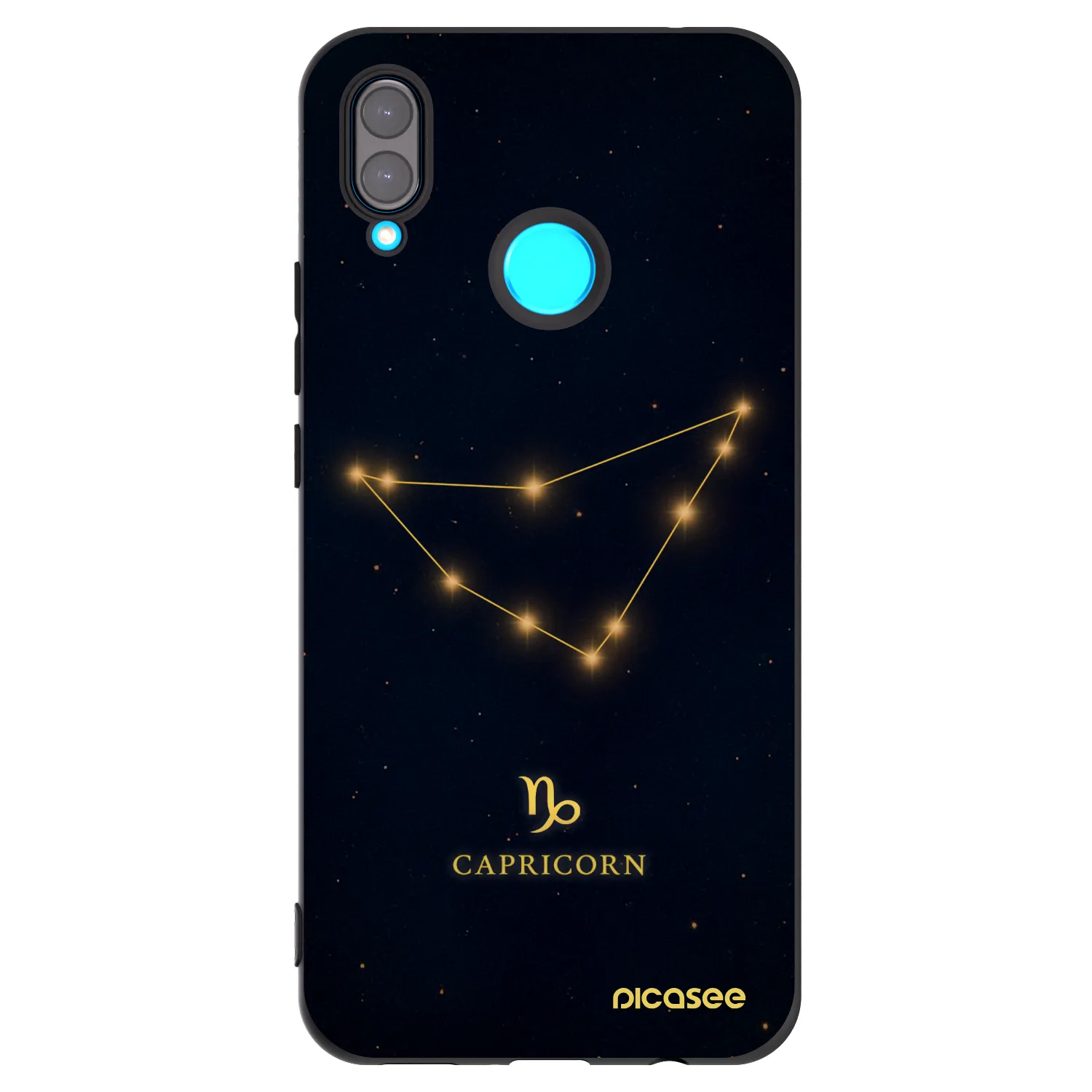 Picasee silikonowe czarne etui na Huawei Nova 3 - CAPRICORN