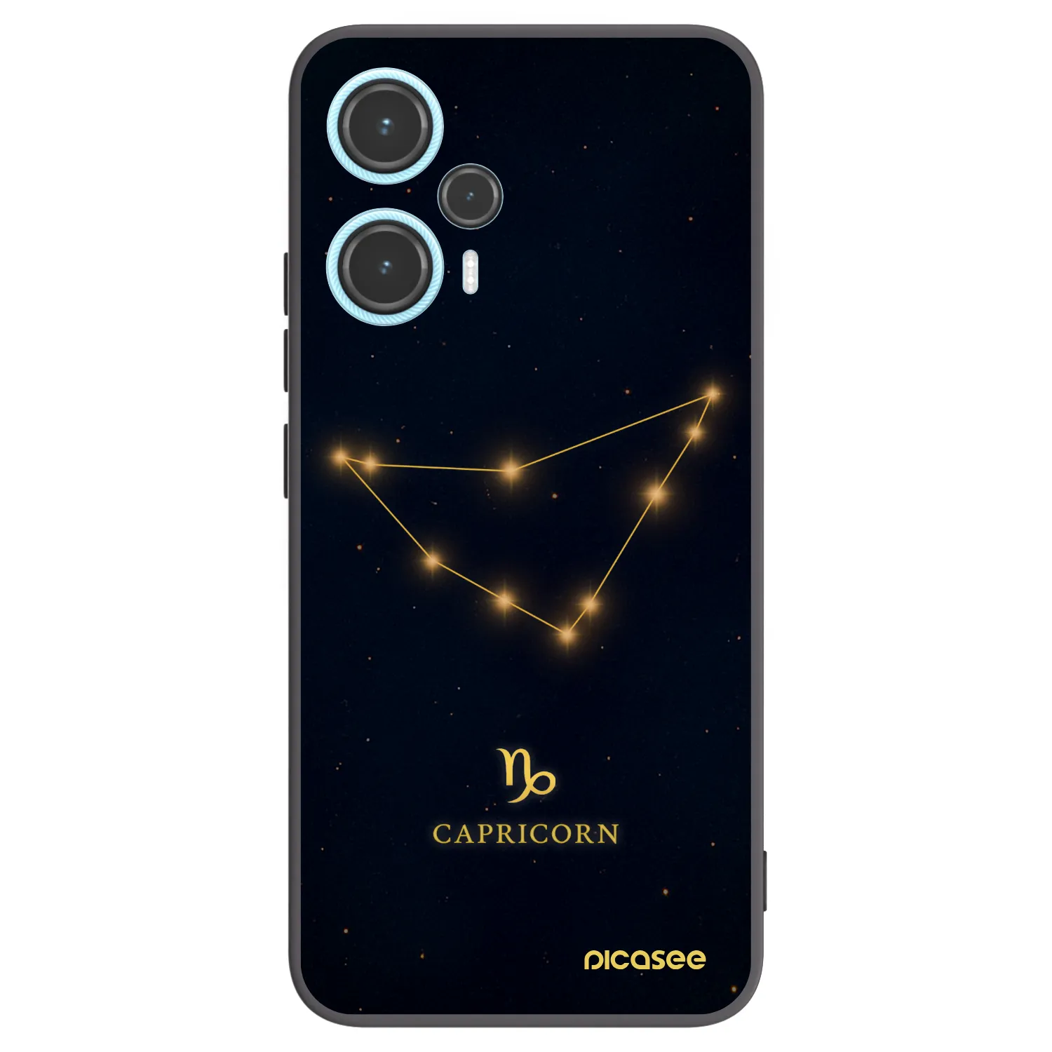 Picasee silikonowe czarne etui na Xiaomi Poco F5 - CAPRICORN