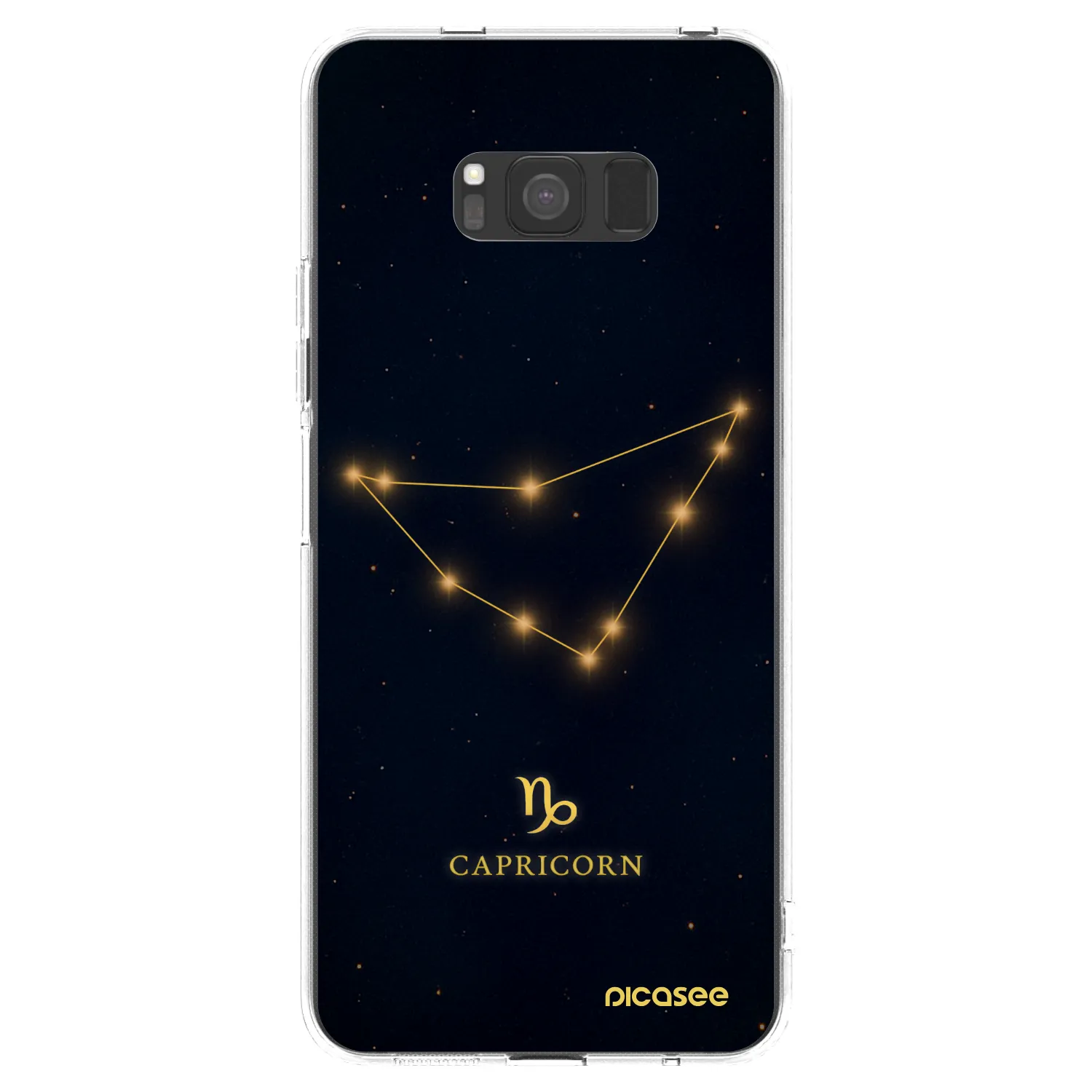 Picasee silikonowe przeźroczyste etui na Samsung Galaxy S8 G950F - CAPRICORN
