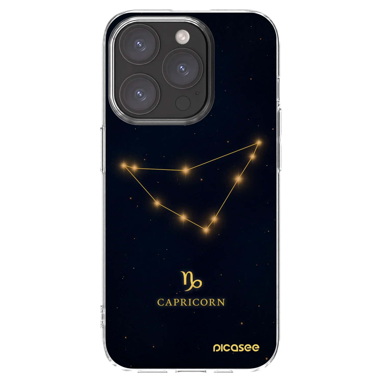 Picasee silikonowe przeźroczyste etui na Apple iPhone 15 Pro - CAPRICORN