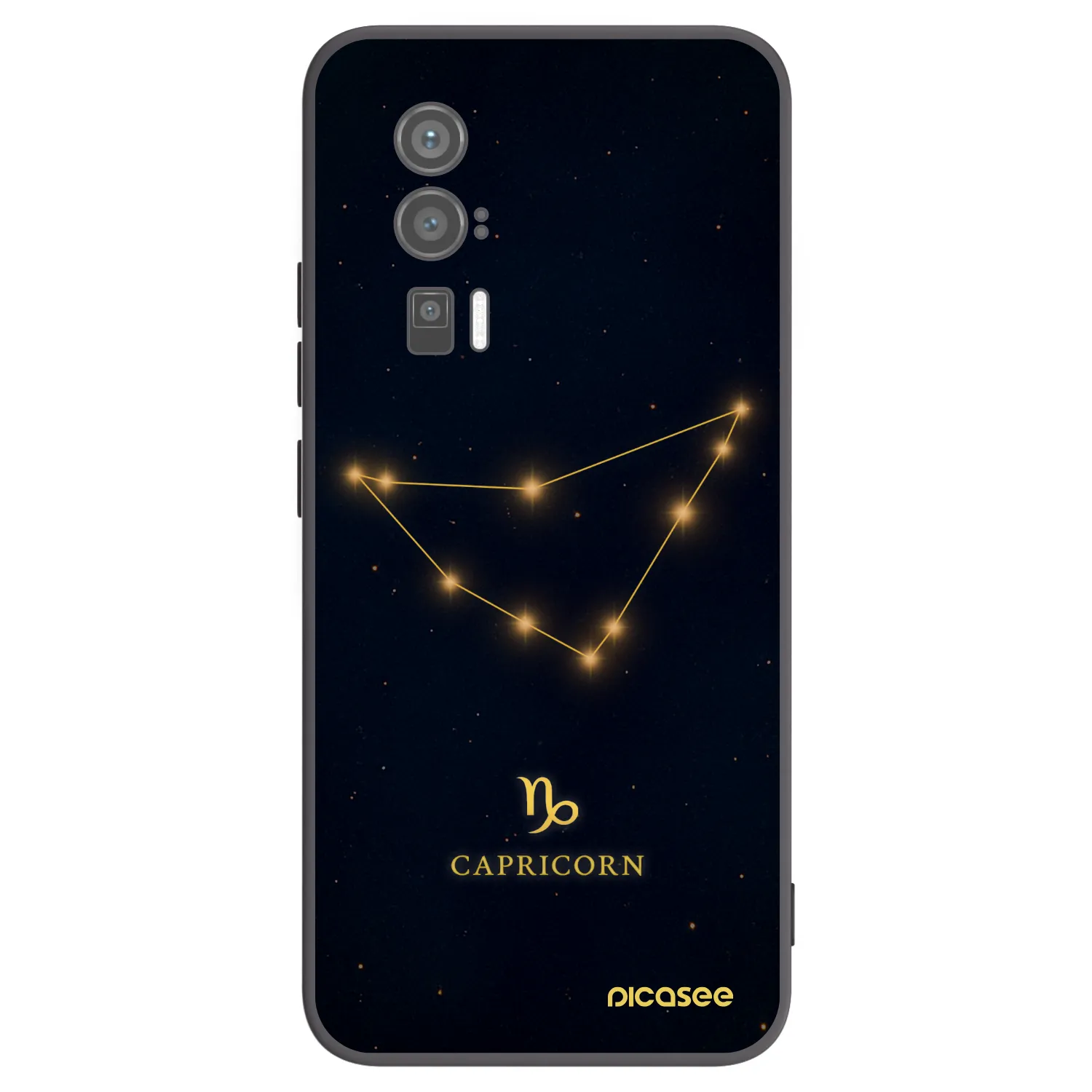 Picasee silikonowe czarne etui na Xiaomi Poco F5 Pro 5G - CAPRICORN