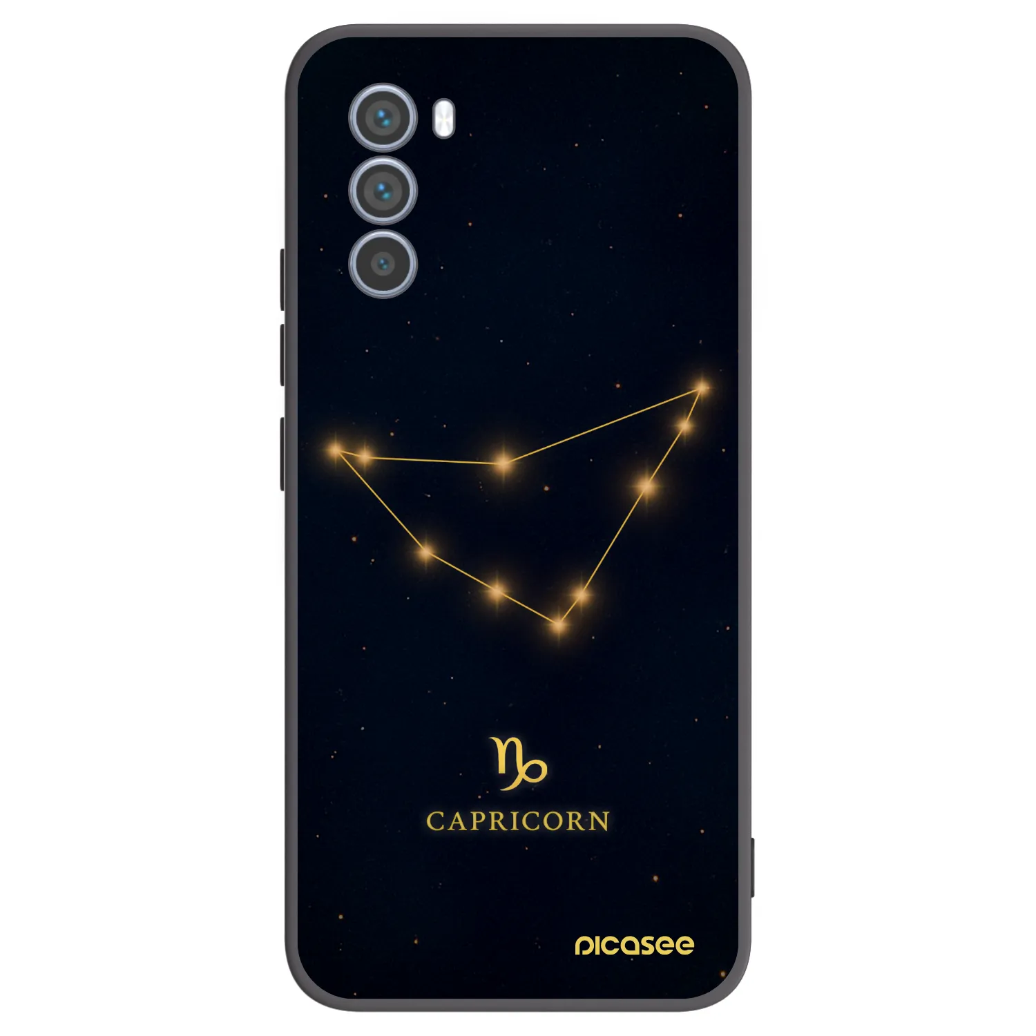 Picasee silikonowe czarne etui na Motorola Moto G62 - CAPRICORN