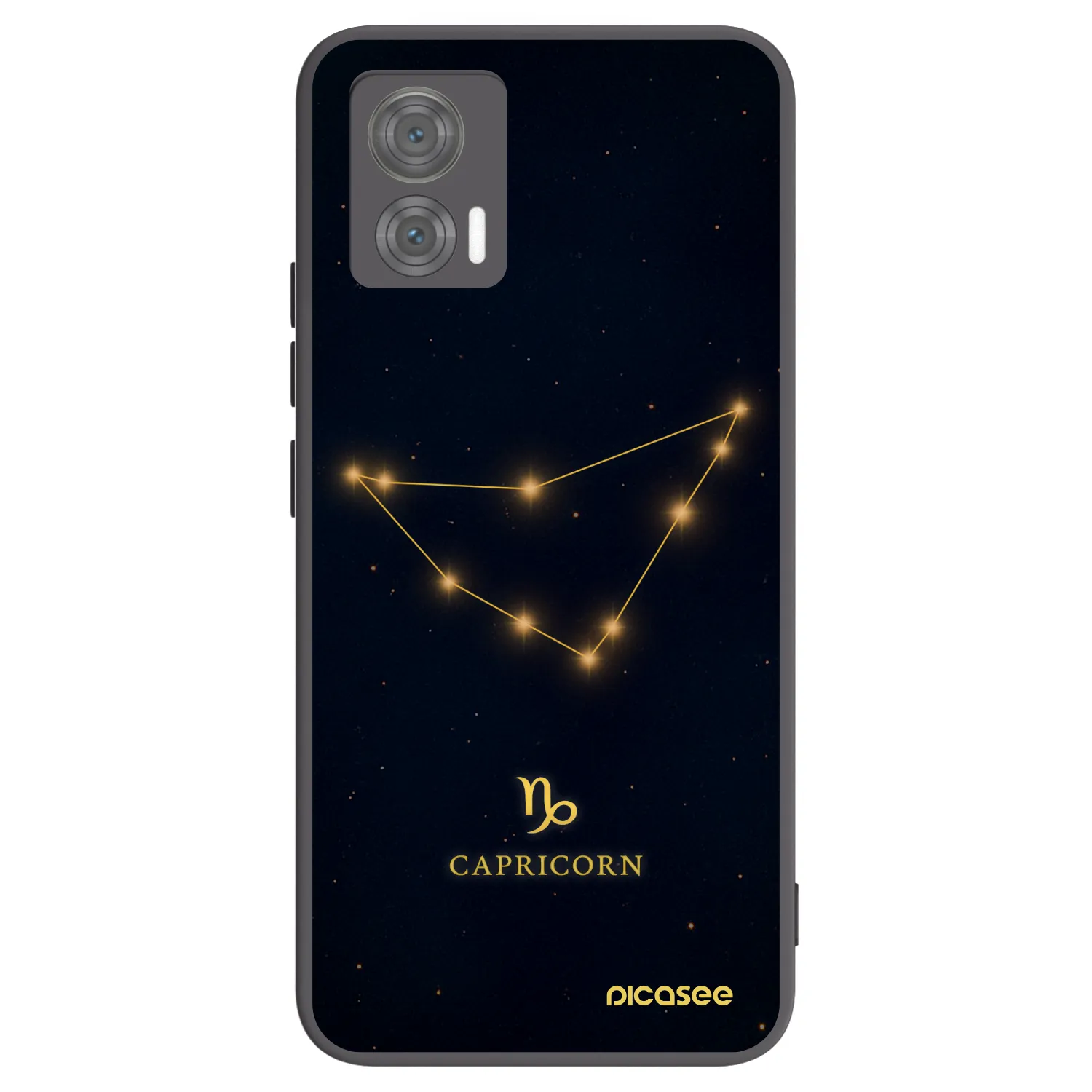 Picasee silikonowe czarne etui na Motorola Edge 30 Neo - CAPRICORN
