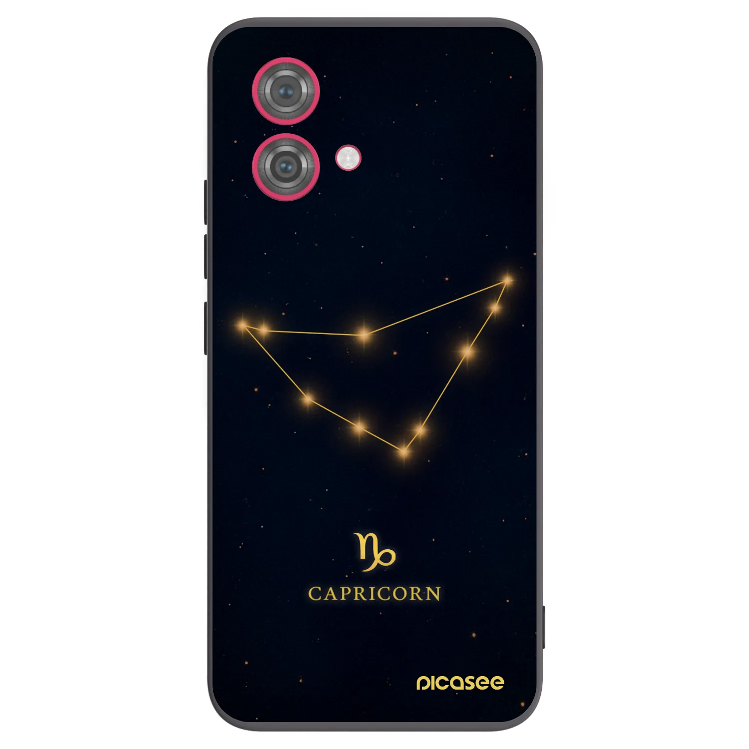 Picasee silikonowe czarne etui na Motorola Moto G84 5G - CAPRICORN